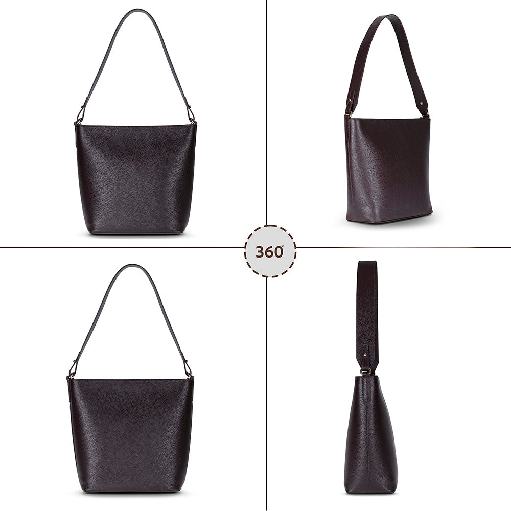 Elena Women’s Leather Tote Bag – Genuine Leather Shoulder Bag for Everyday Function | Minimal & Handcrafted