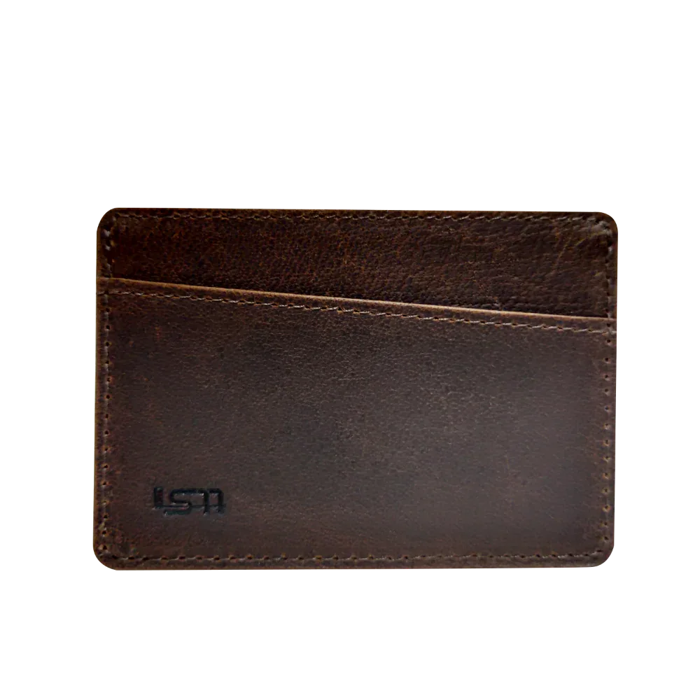 Cambridge Slim Full-Grain Leather Card Wallet with RFID Protection