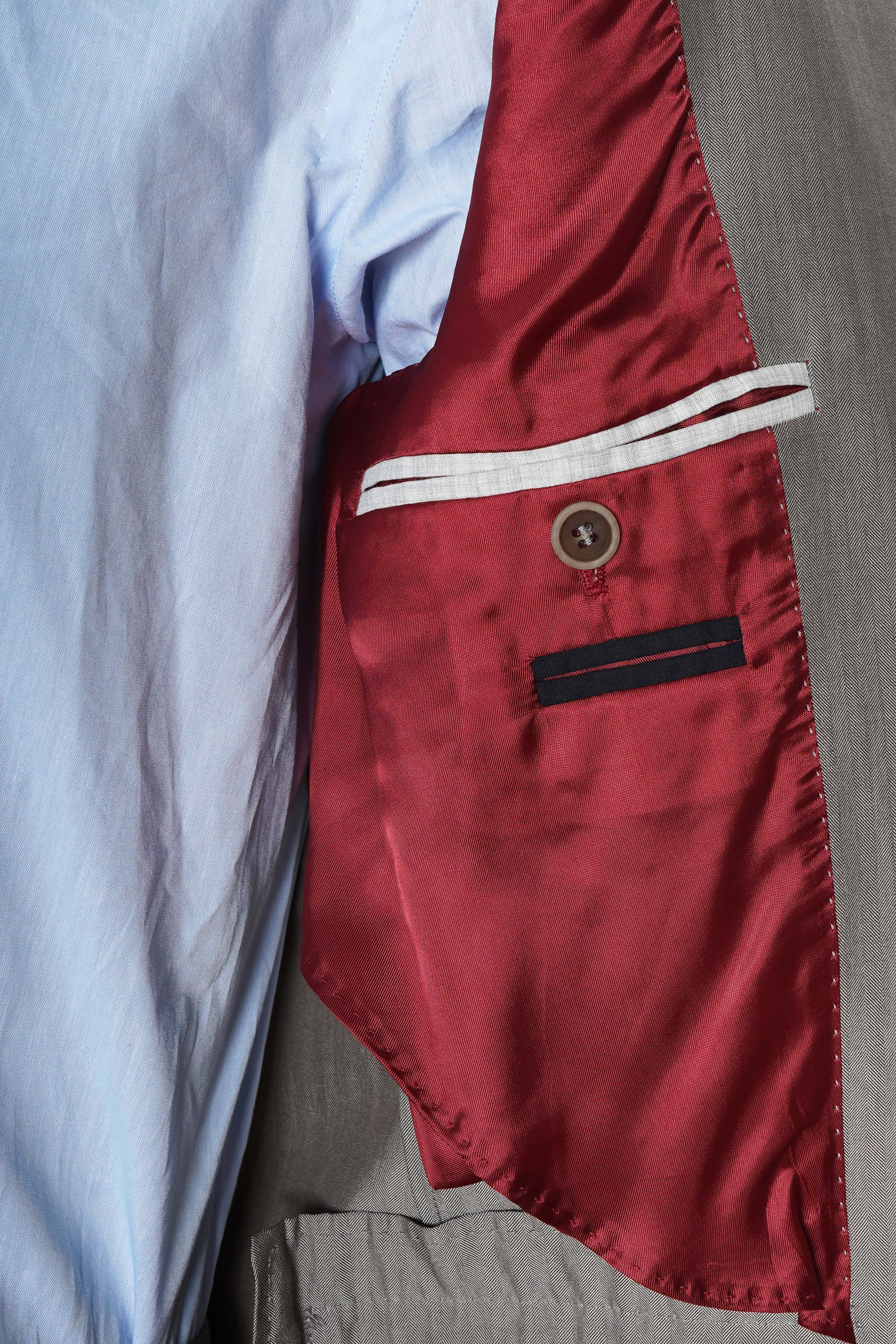 Brunello Cucinelli Double-Breasted Herringbone Cotton Suit