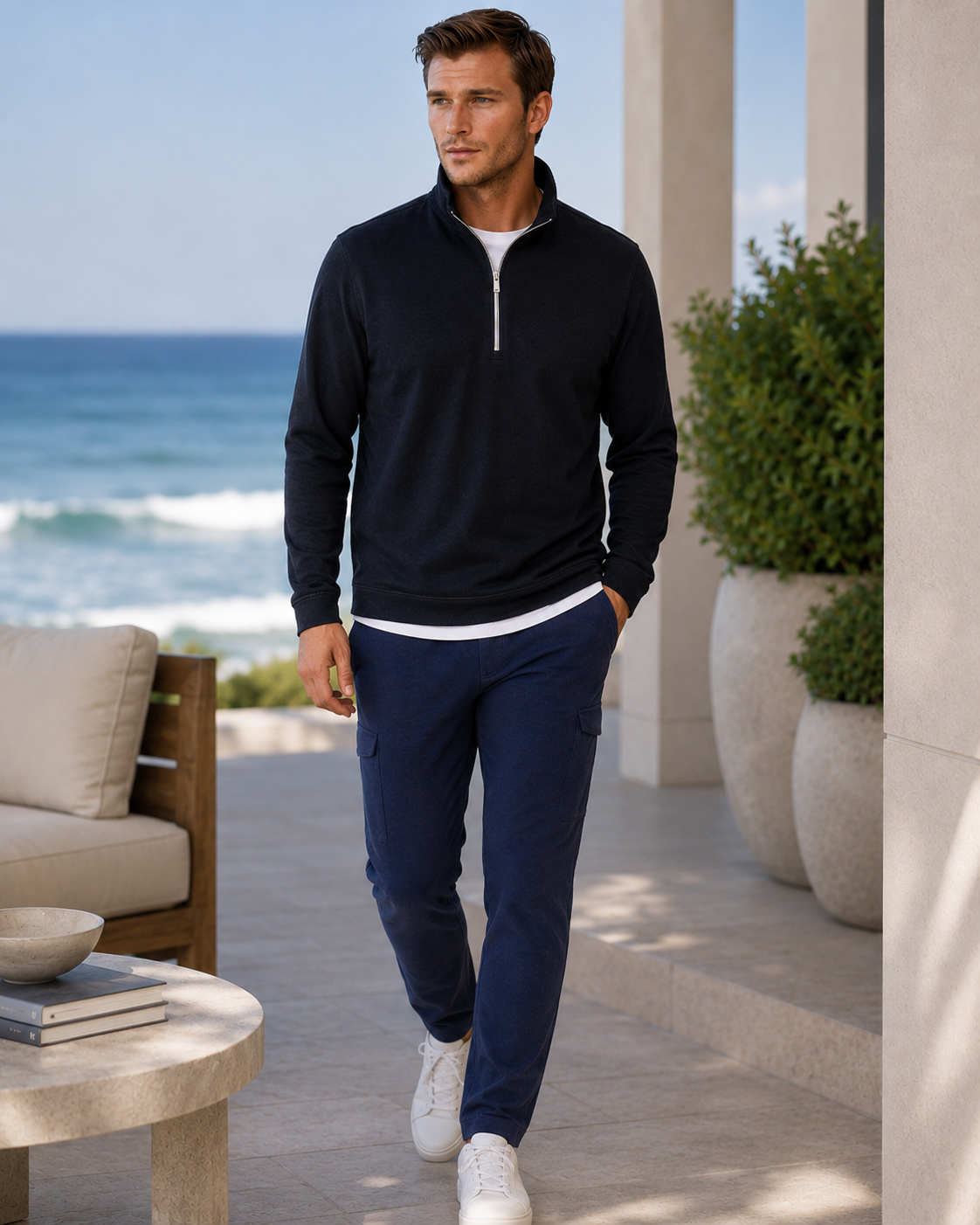 Buki Cinqo Travel Half Zip - Black  - Men