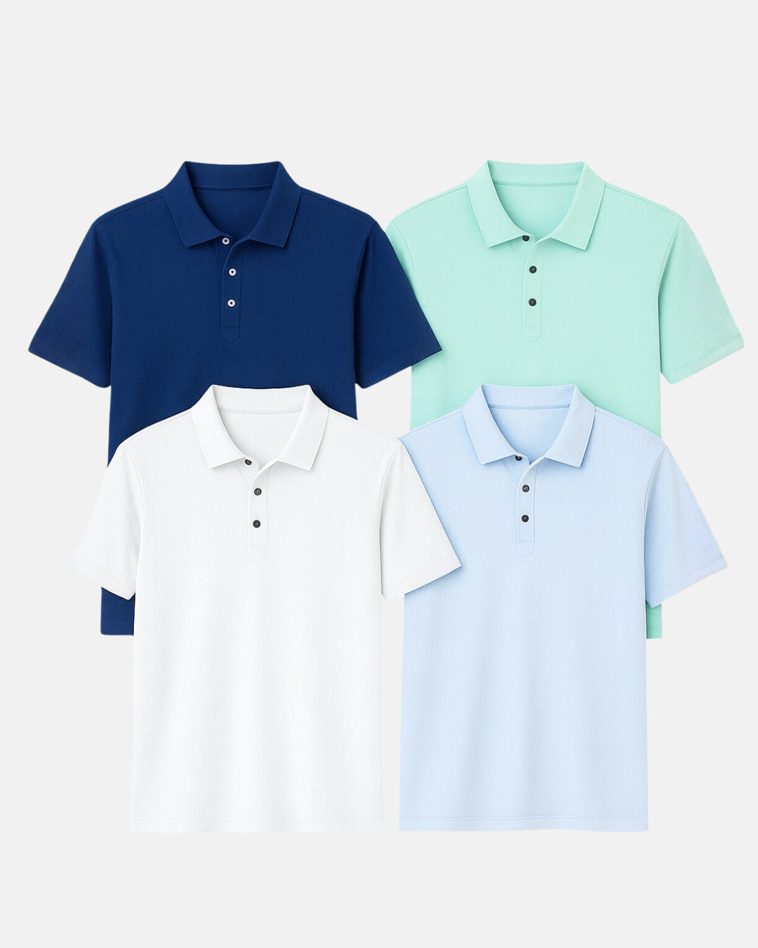 Buki Cinqo Polo 4-Pack - Navy/White/Julep/Blue  - Men