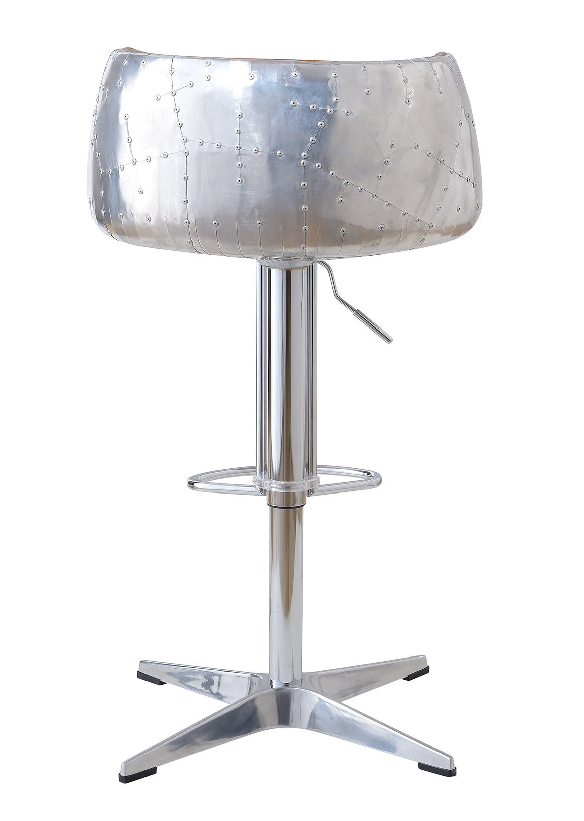 Aviator Adjustable Height Bar Stool - Light Brown Leather