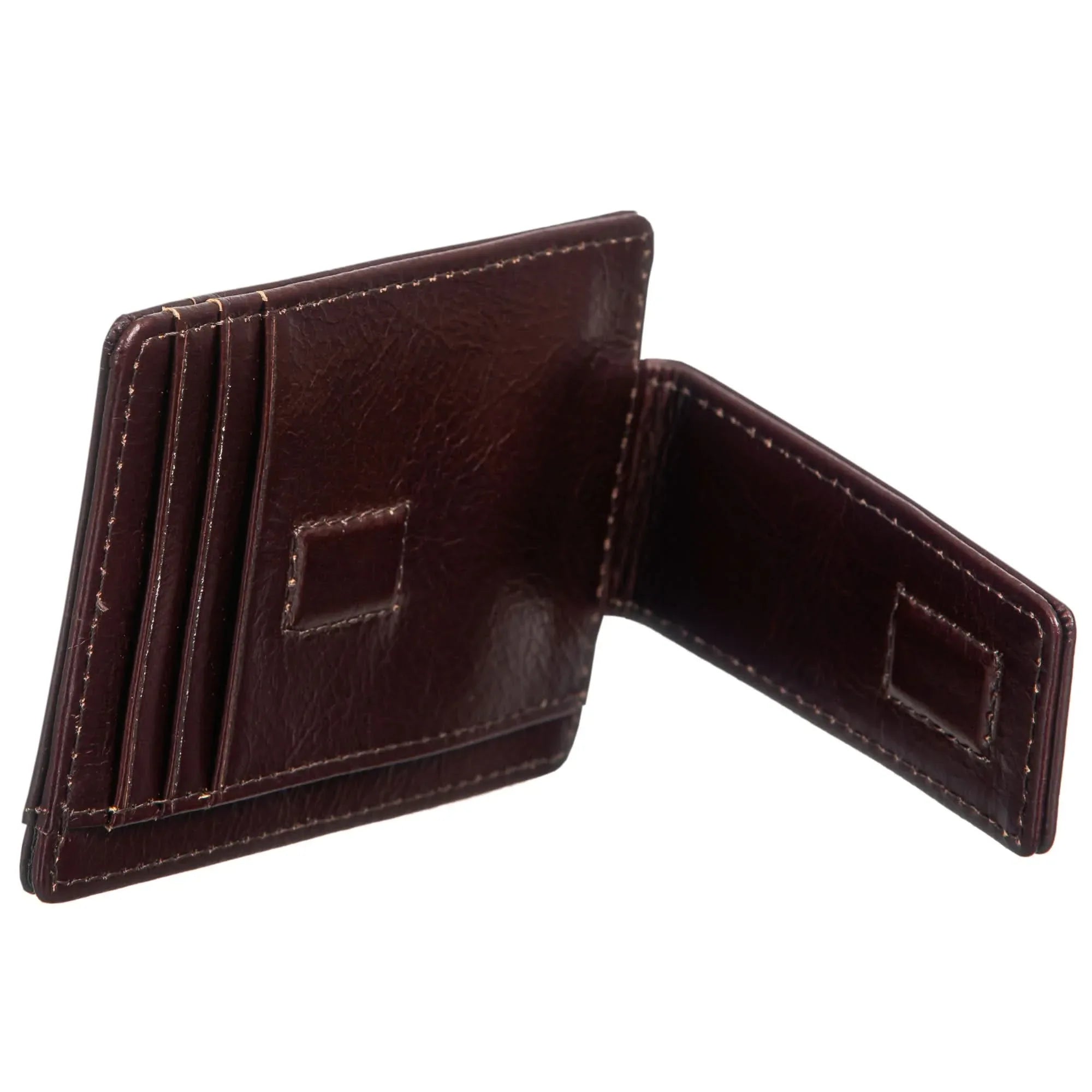 Cambridge Full-Grain Leather Magnetic Money Clip Wallet – Slim RFID Front Pocket Design