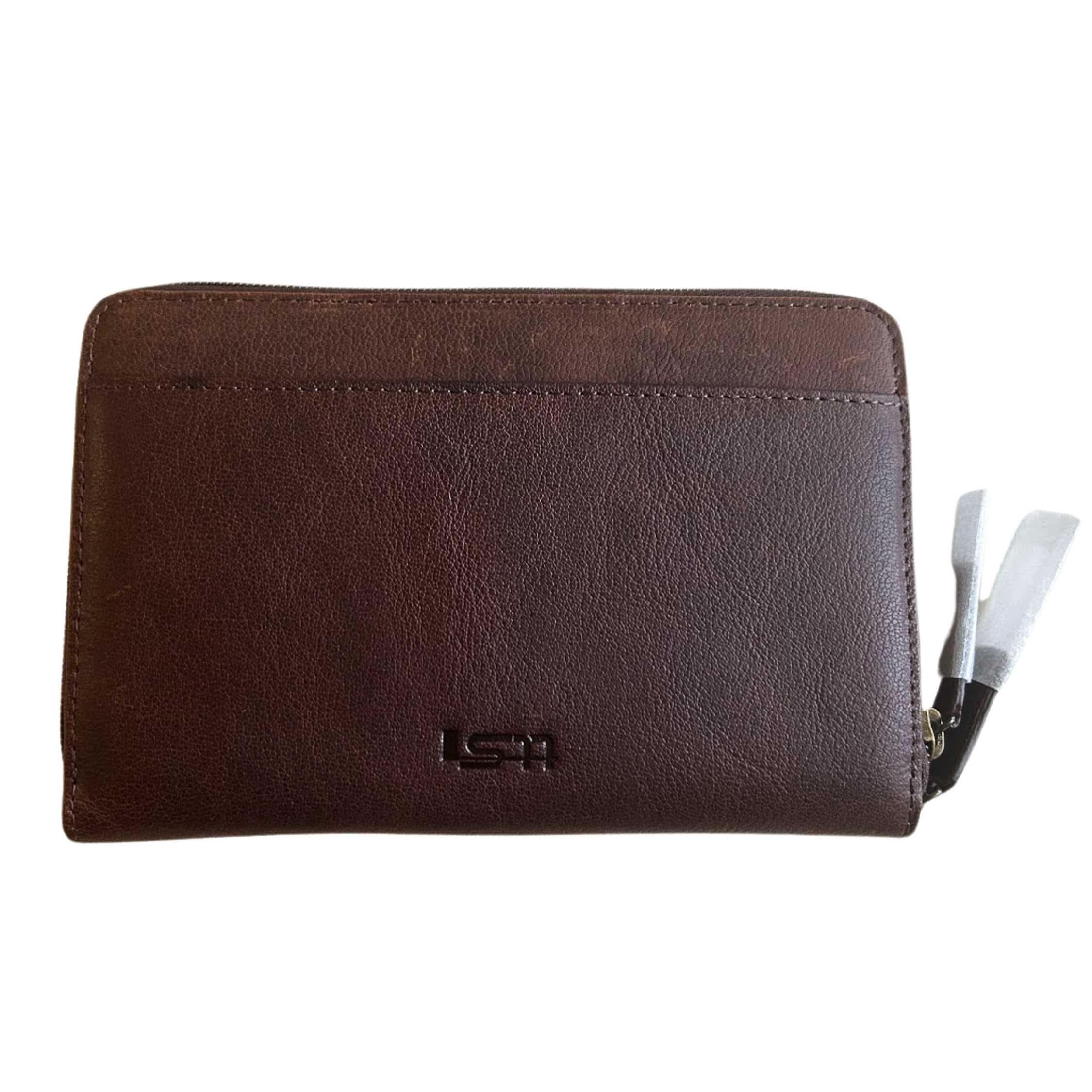 Cambridge Full-Grain Leather Double-Zip Travel Organizer Wallet
