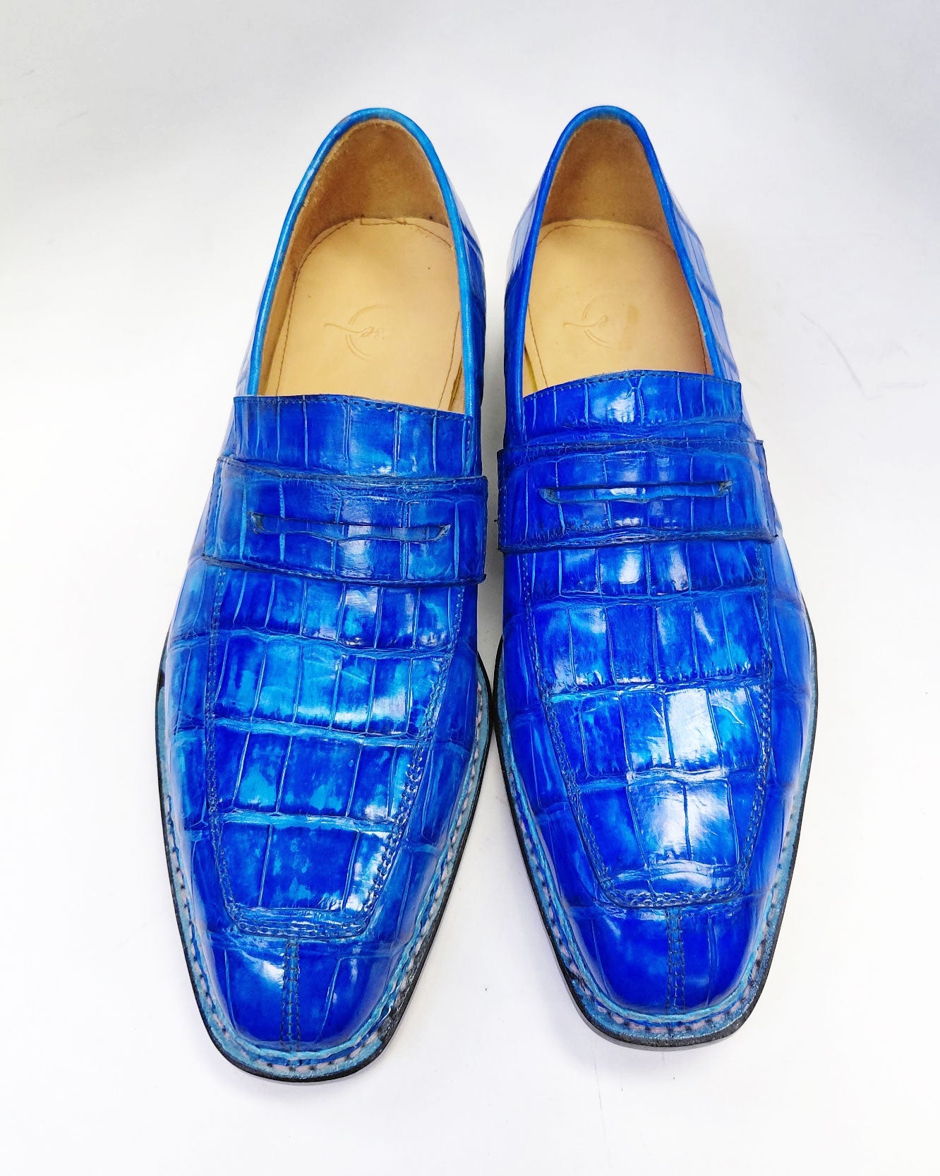 Maurice Carolina Custom Made Alligator Loafer - Cobalt Blue