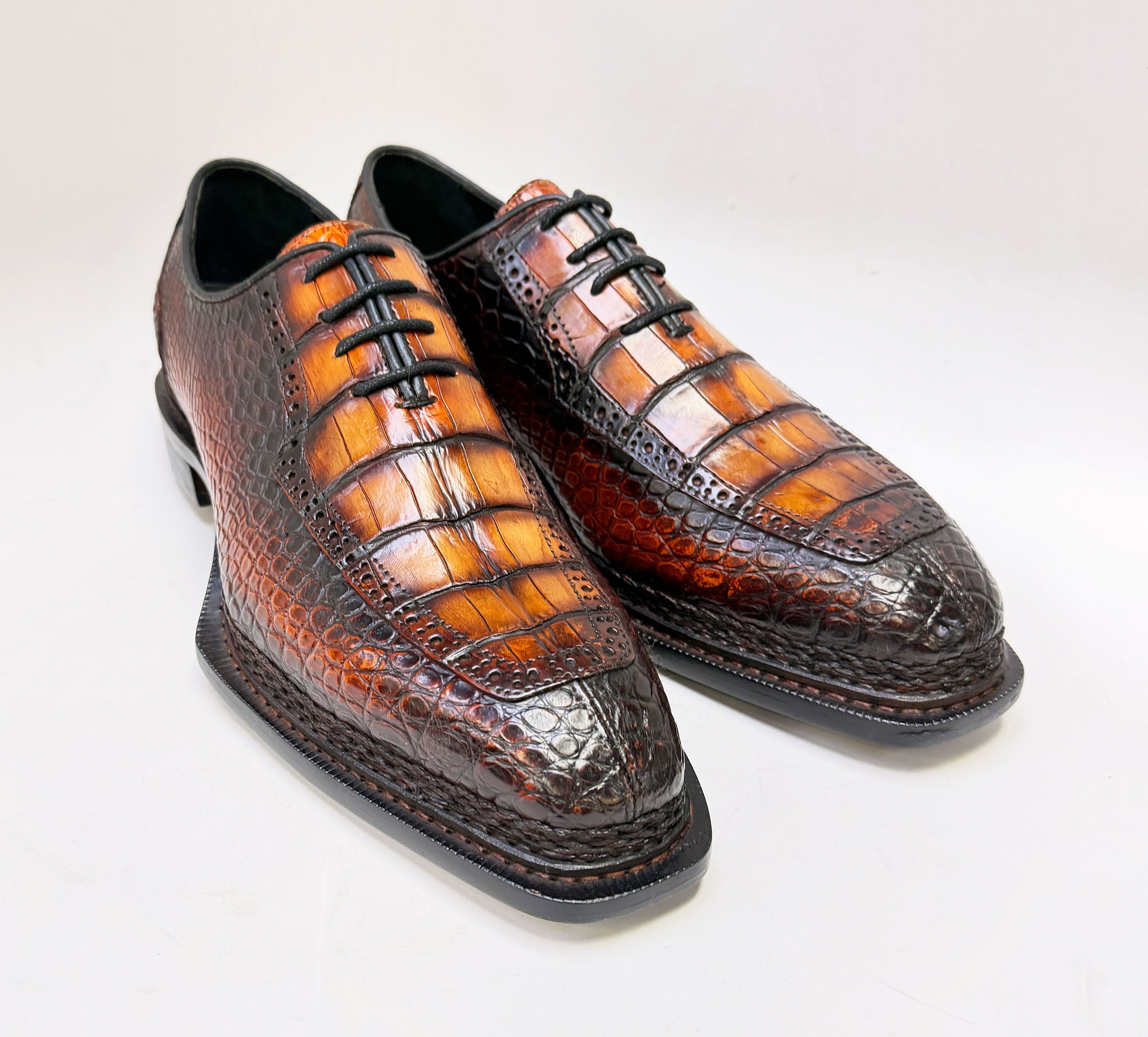 Maurice Chancellor II Alligator Oxford - Cognac