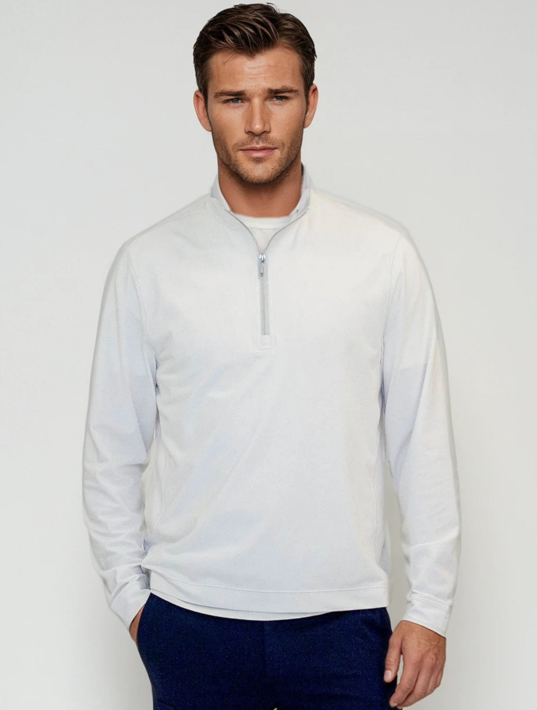 Buki Cinqo Travel Half Zip - White  - Men