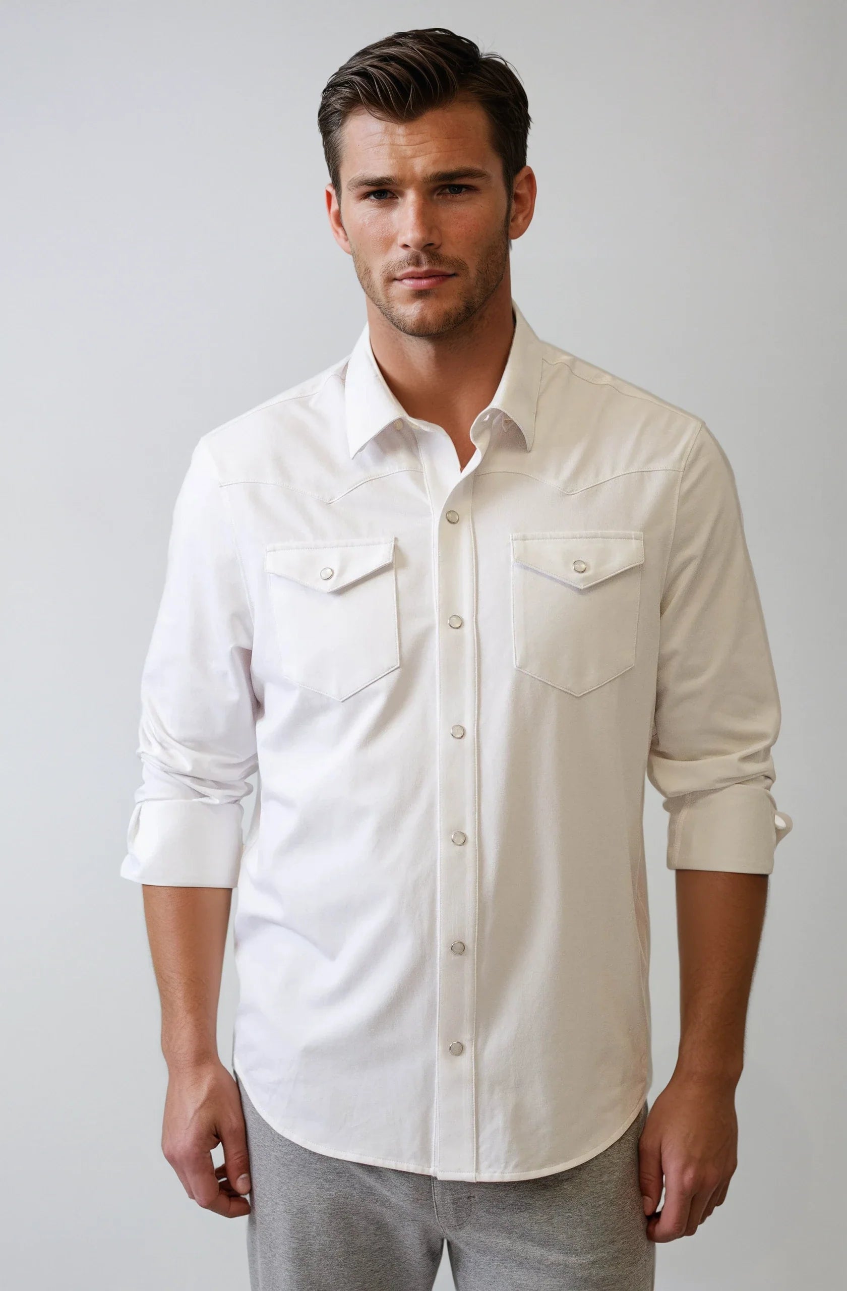 Buki's Cinqo Western Tech Shirt - White  - Men