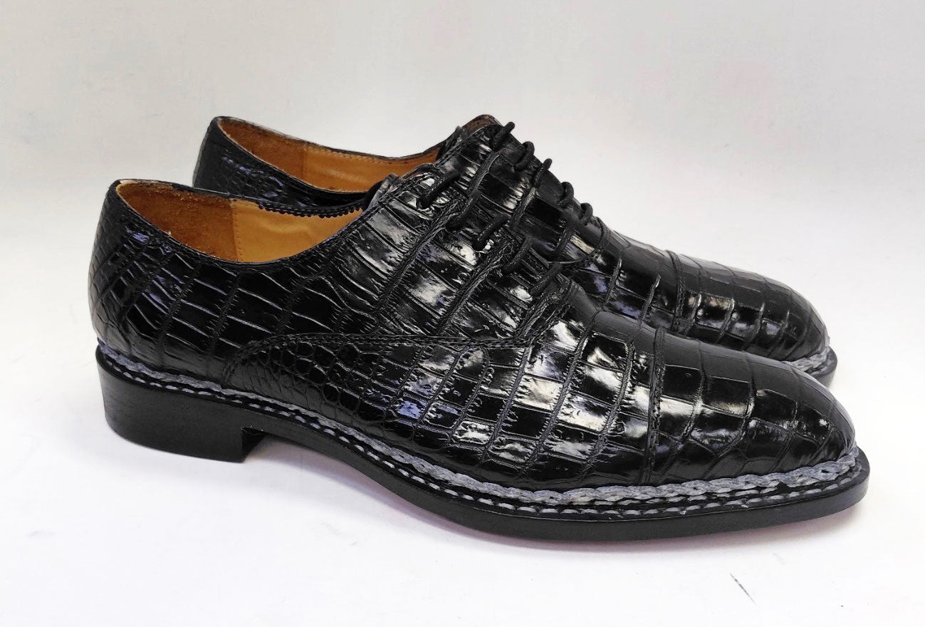 Maurice Cleveland Custom Made Alligator Oxford - Black