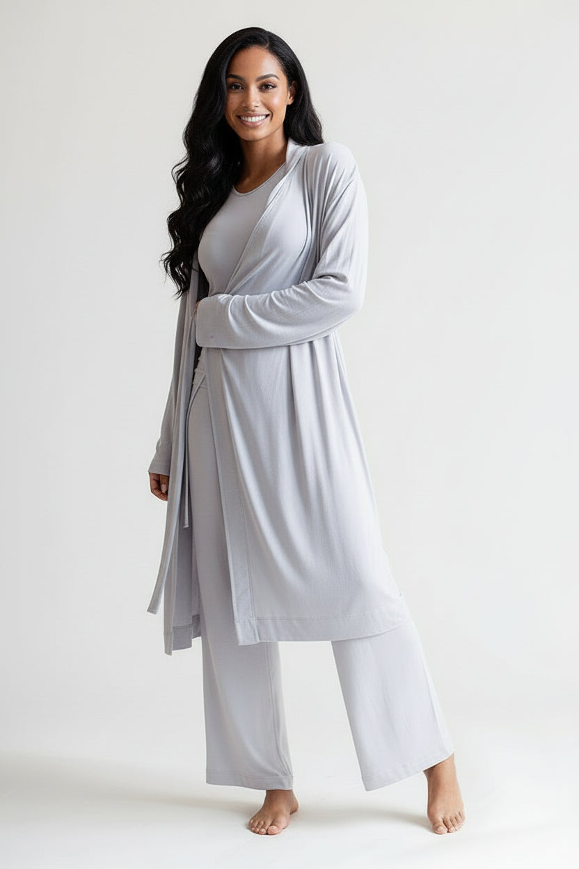 Collagen Lounge Robe - Black - Women