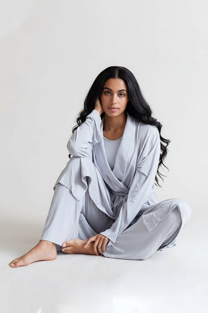 Collagen Lounge Robe - Black - Women