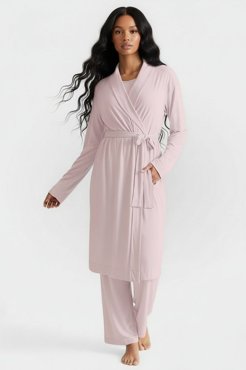 Collagen Lounge Robe - Black - Women