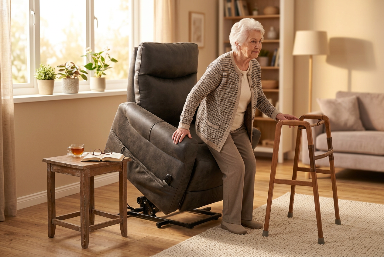 ComfortRise Granite Infinite Position Lift Chair with Power Headrest & Lumbar Support