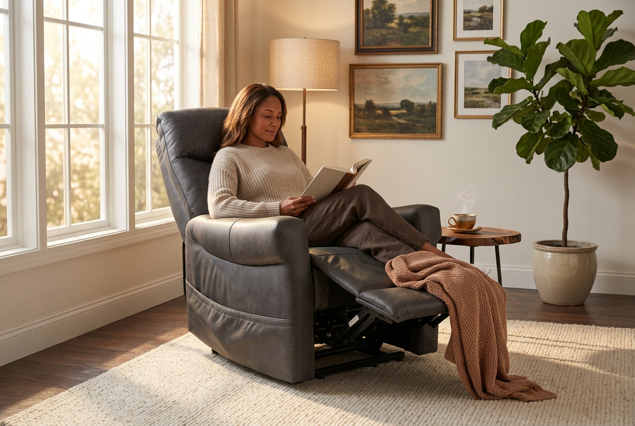 ComfortRise Granite Infinite Position Lift Chair with Power Headrest & Lumbar Support