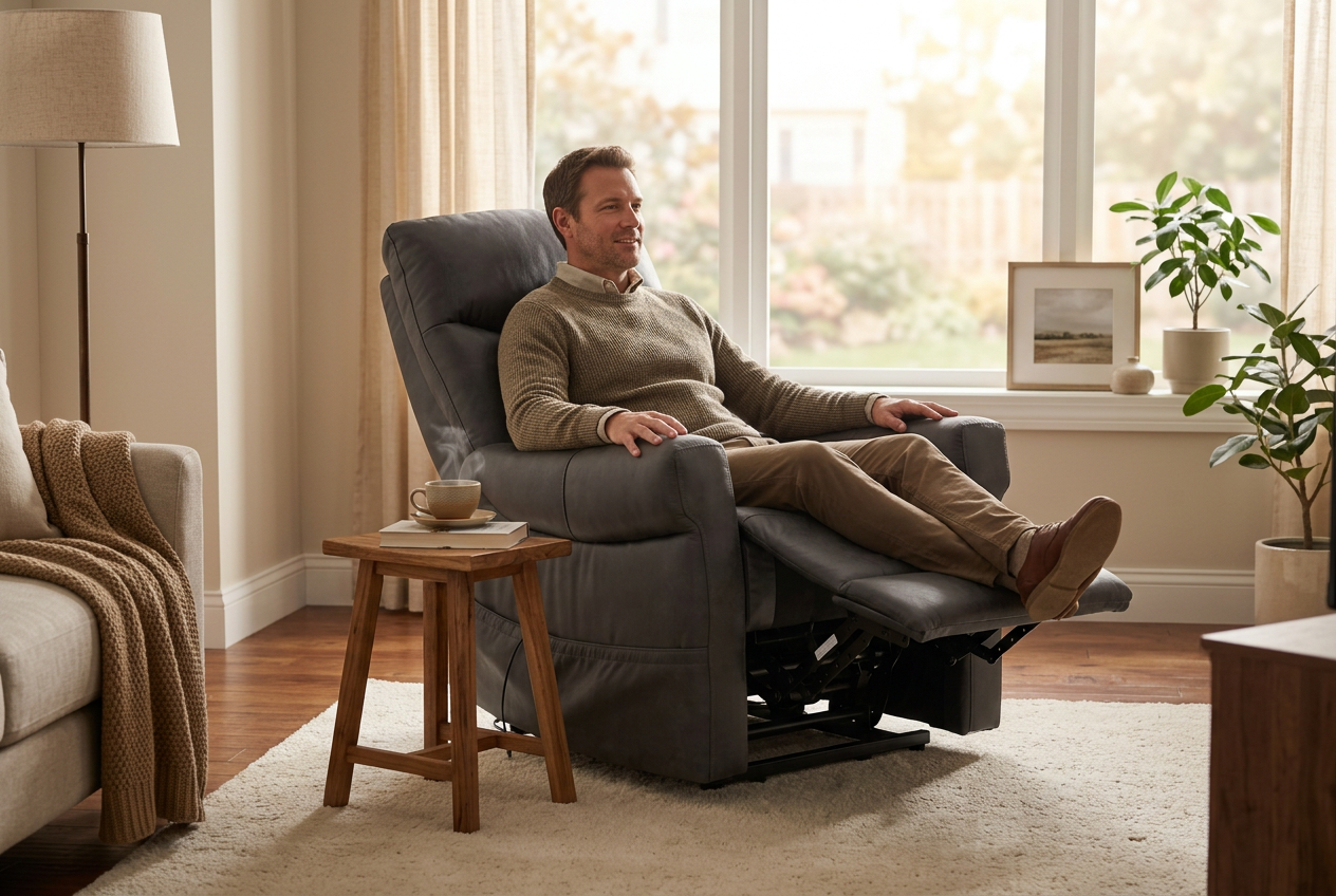 ComfortRise Granite Infinite Position Lift Chair with Power Headrest & Lumbar Support