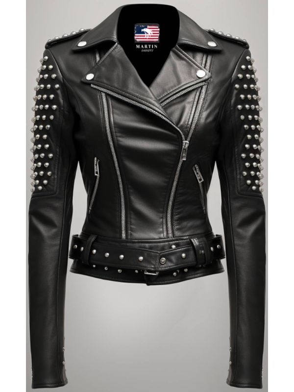 Cressida Black Leather Biker Jacket – Women’s Real Leather Jacket