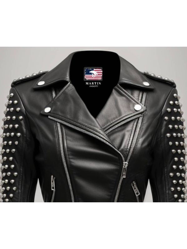 Cressida Black Leather Biker Jacket – Women’s Real Leather Jacket