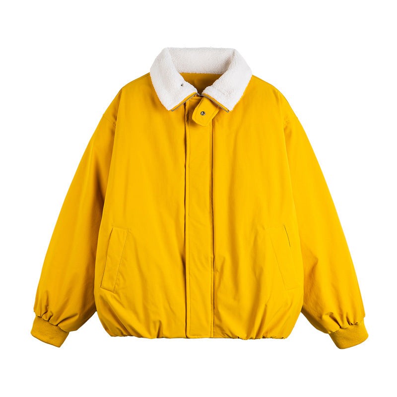 Premium Sheepskin Collar Winter Jacket