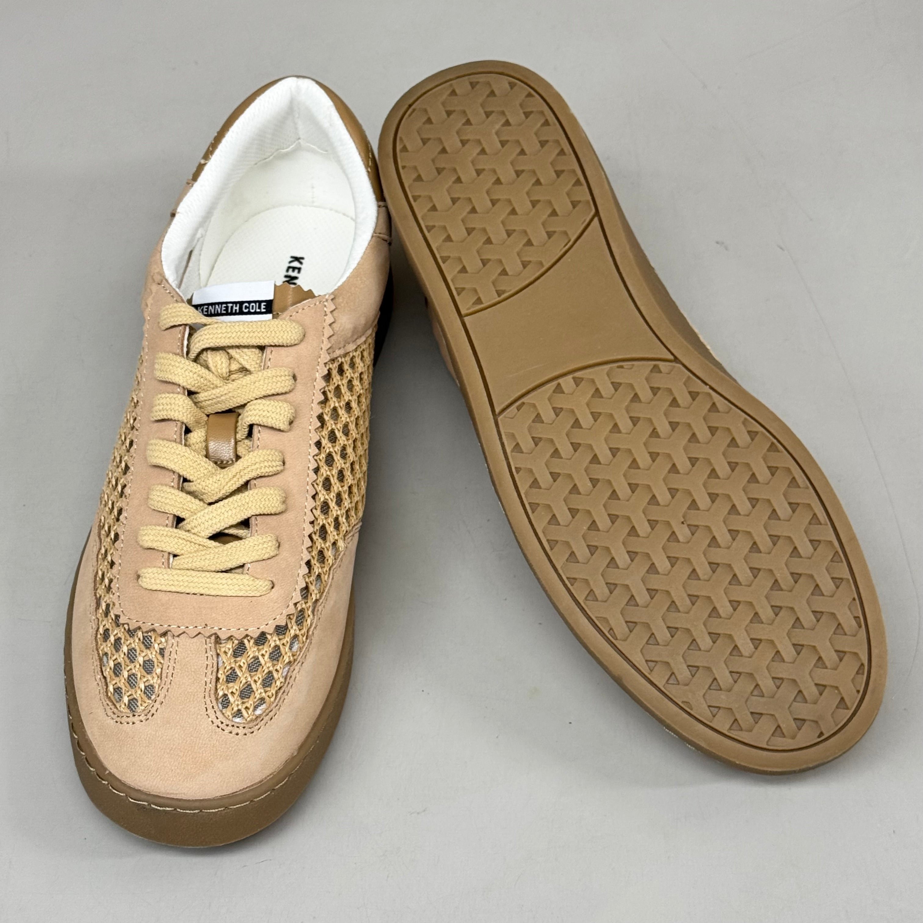 KENNETH COLE Sam Raffia Mesh Sneaker Women's Sz 11 Natural Mesh KL23SAM07