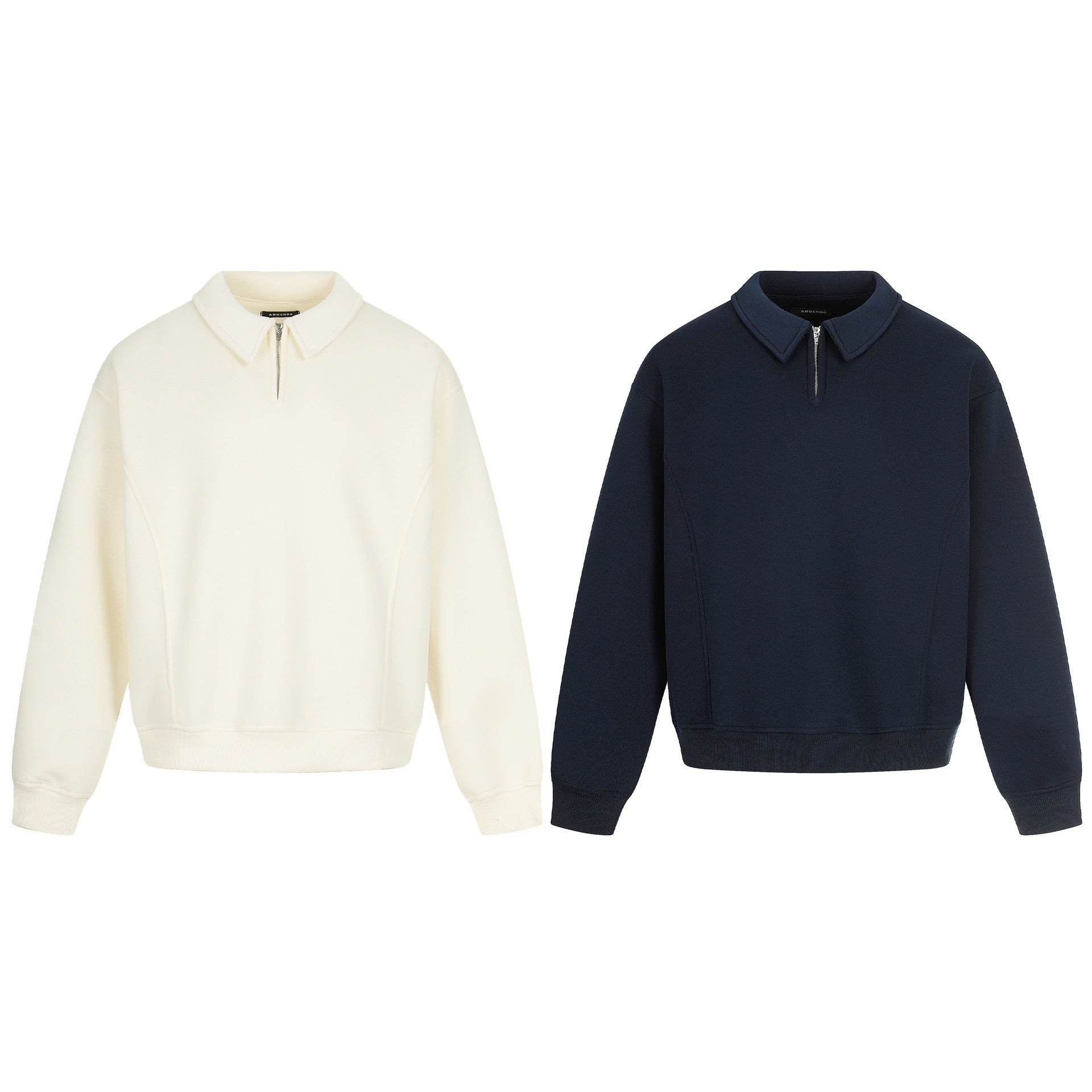 Half-Zip Polo Neck Pullover Hoodie