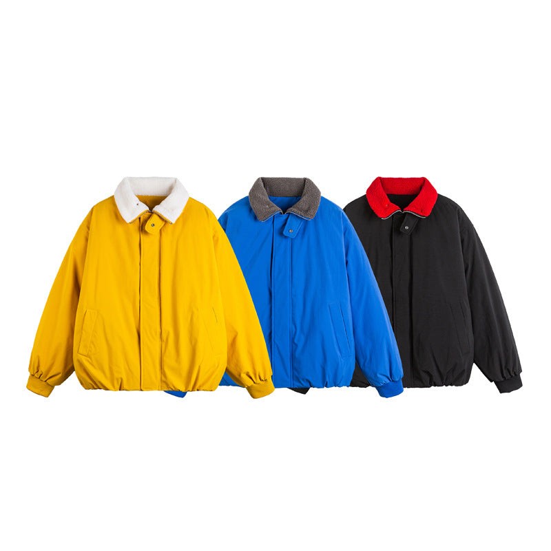 Premium Sheepskin Collar Winter Jacket