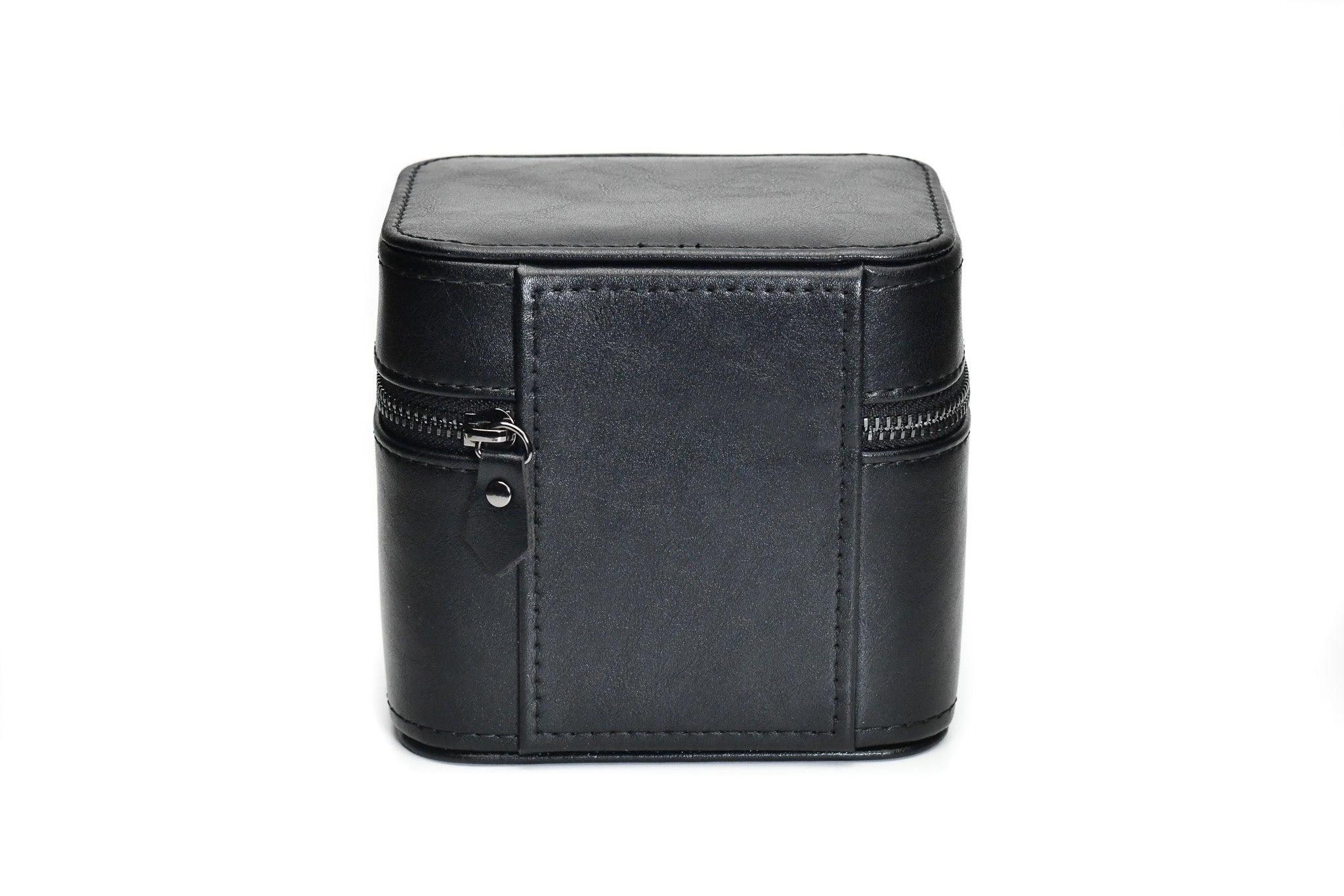 Watch and Jewelry Travel Case - Genuine Leather - Obsedian Black