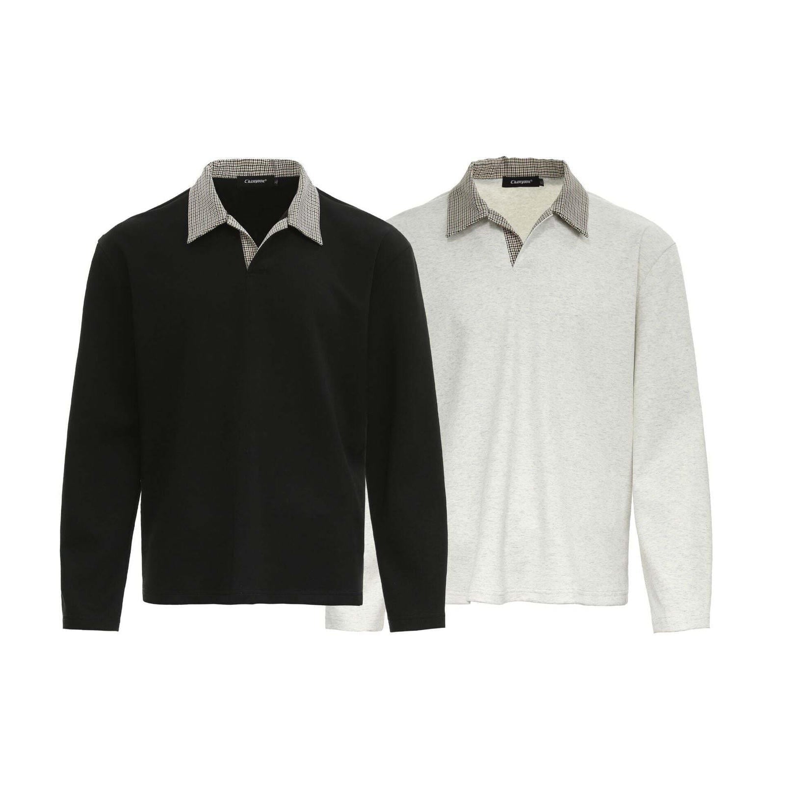 Retro clean fit polo shirt with a lapel base