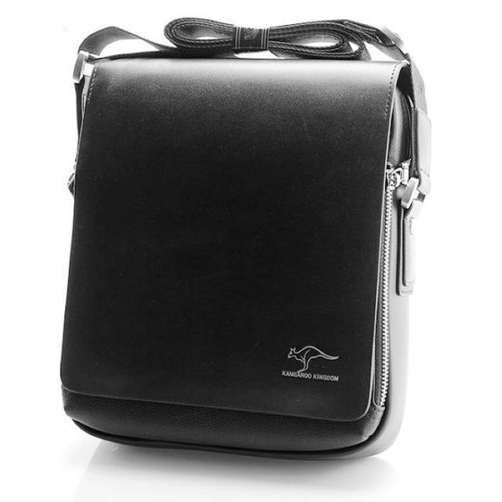 Premium Kangaroo Leather Messenger Bag - Men's Casual Shoulder Briefcase