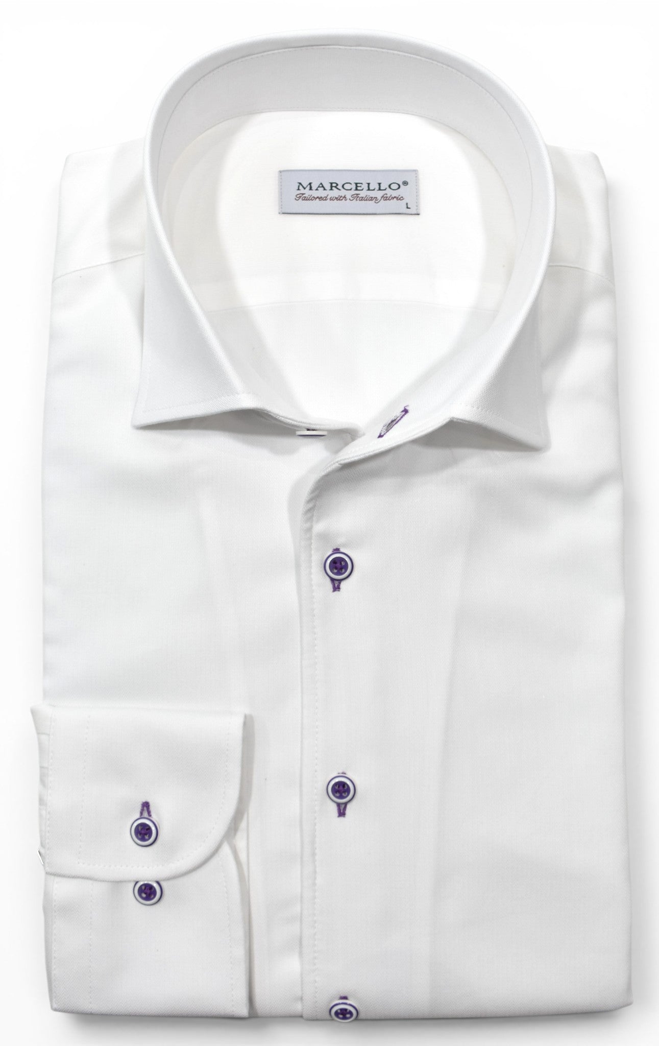 DS127 38 Plum Tonal White Shirt