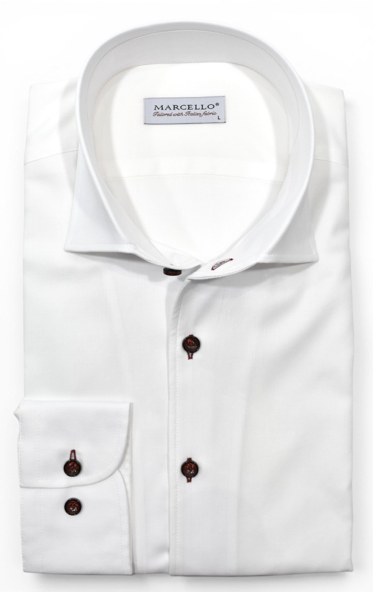 DS127 7 Ruby Tonal White Shirt