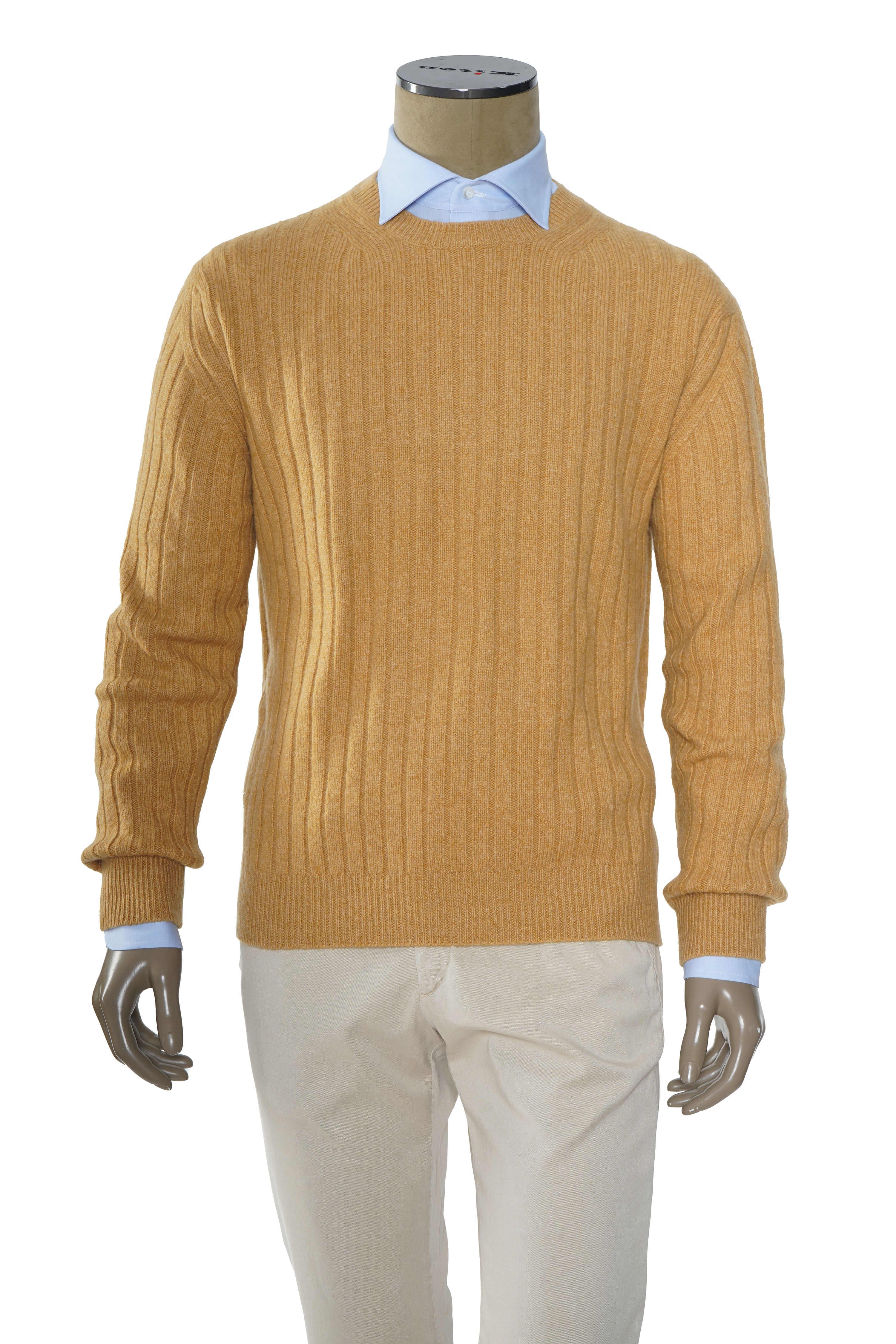 Brioni Ribbed Knit Cashmere Crewneck Sweater