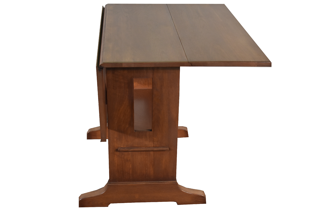 Mission Solid Oak Drop Leaf Dining Table - Walnut (W1)