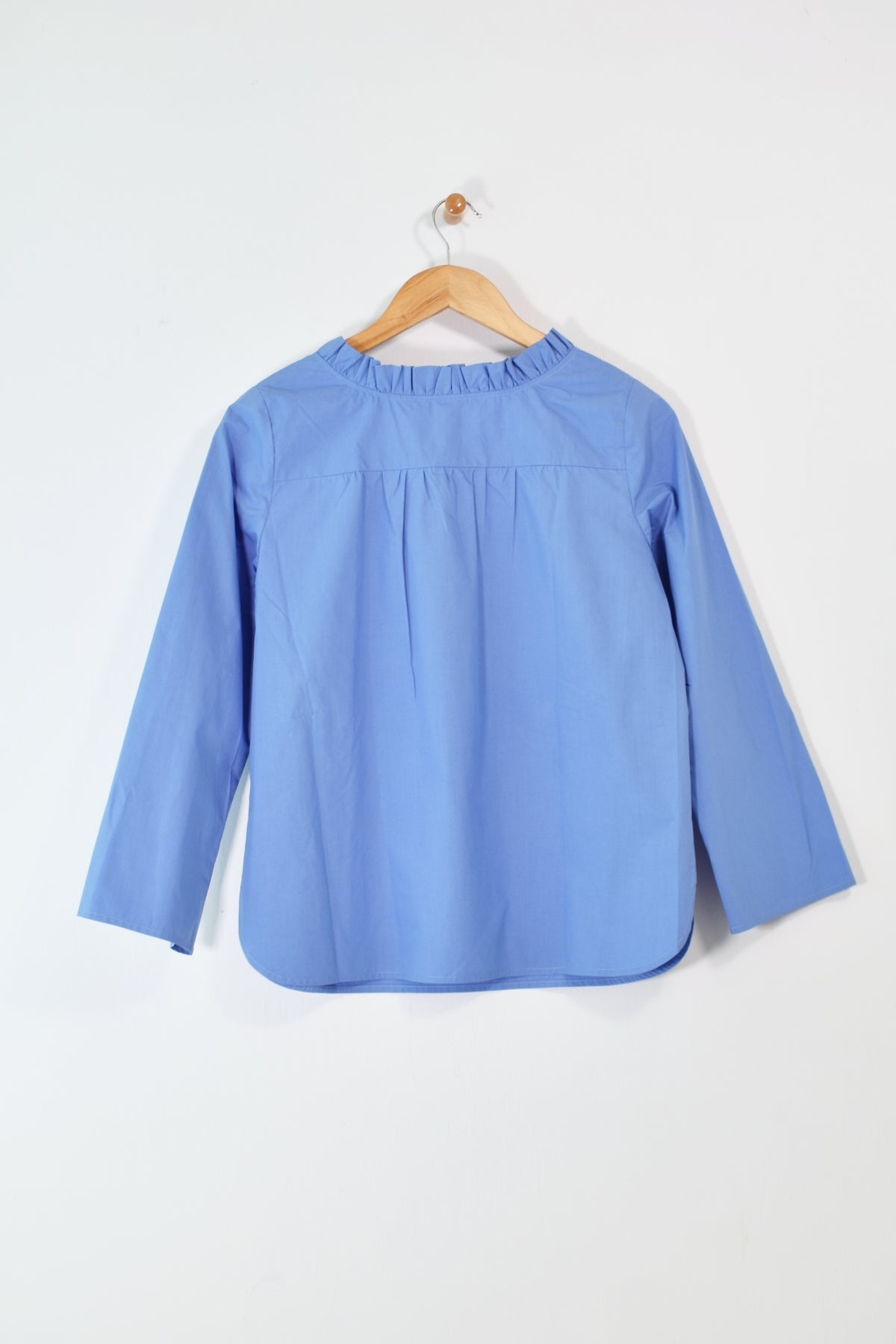 3/4 Sleeve Ruffle V Tunic