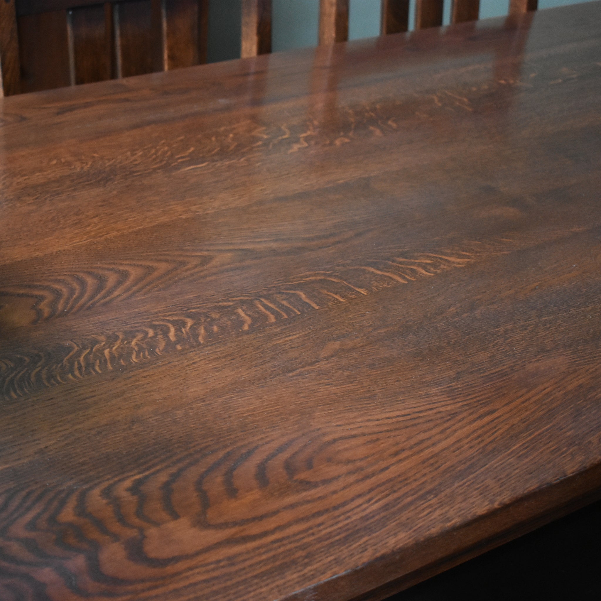 Preorder Mission Stow Leaf Table with #401 Chair Dining Set - Dark Oak