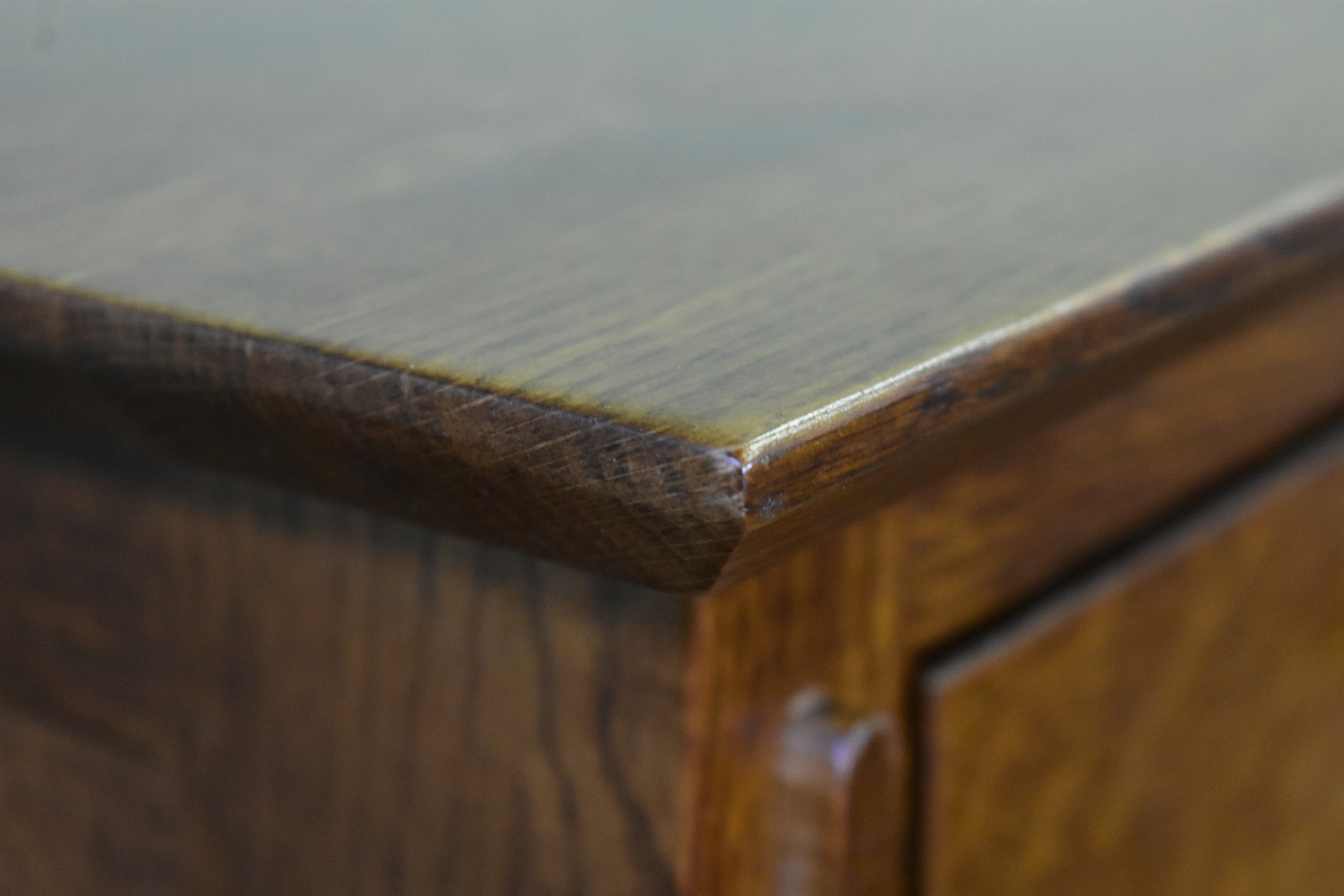 Mission Style Tapered Leg 2 Drawer Nightstand