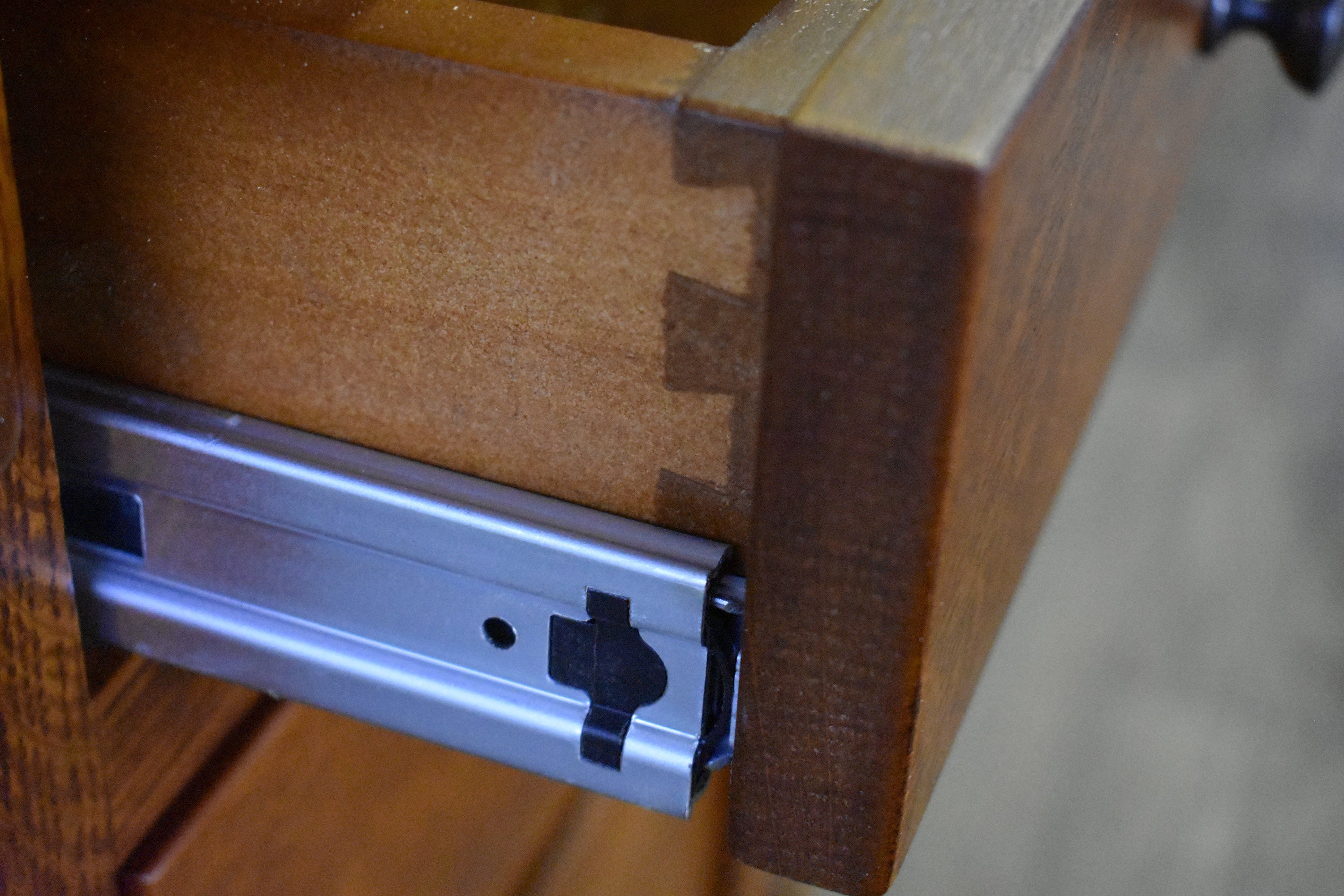 Mission Style Tapered Leg 2 Drawer Nightstand