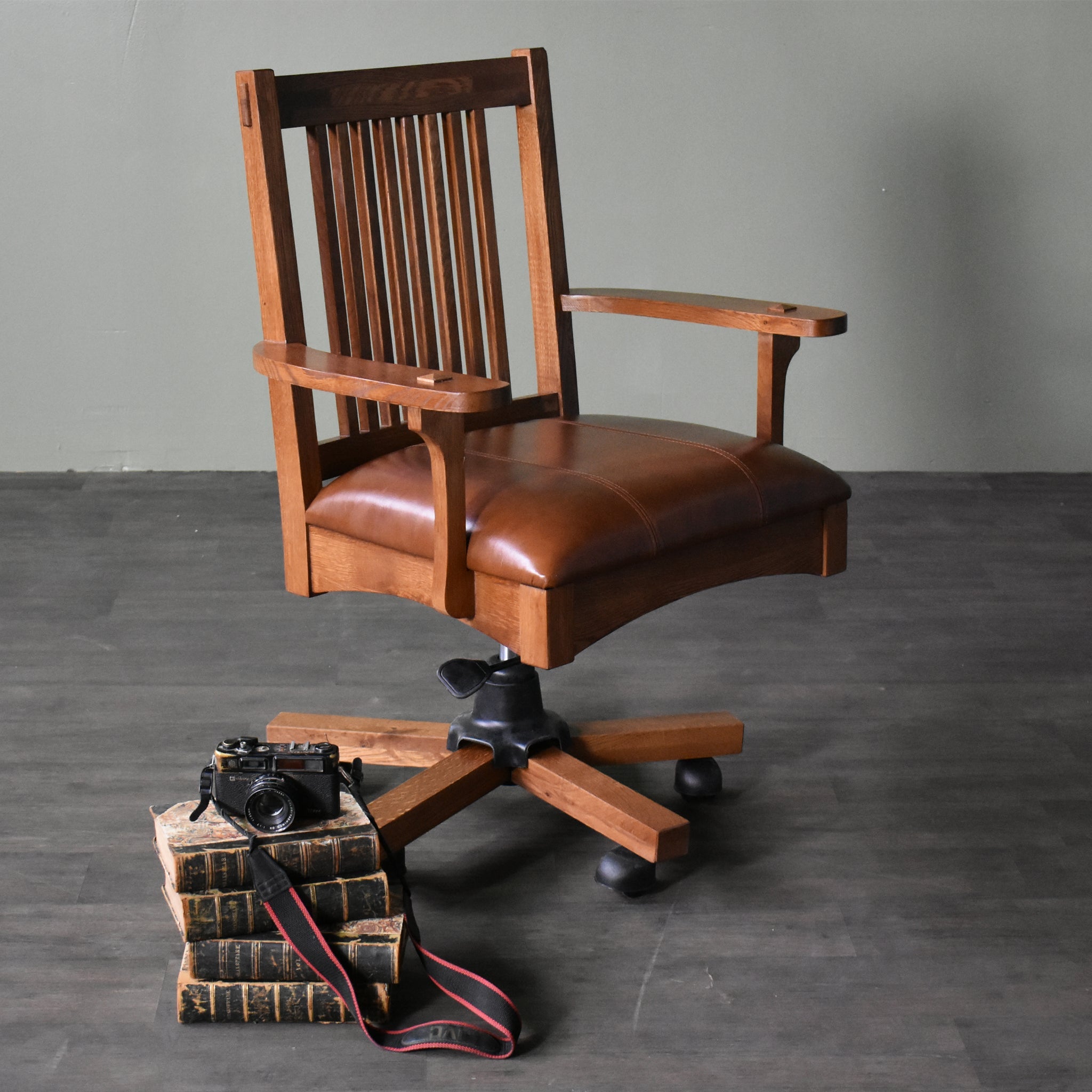 Arts and Crafts Mission Oak Office Chair