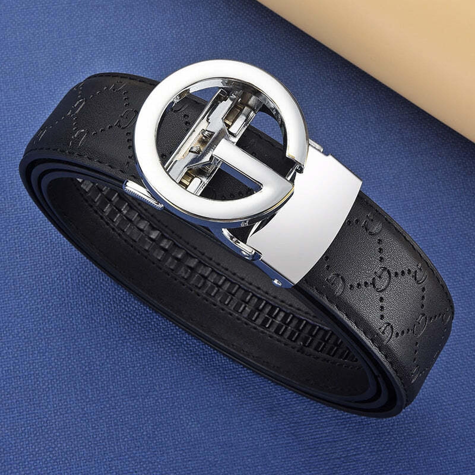 Signature Leather Belt with Automatic Buckle