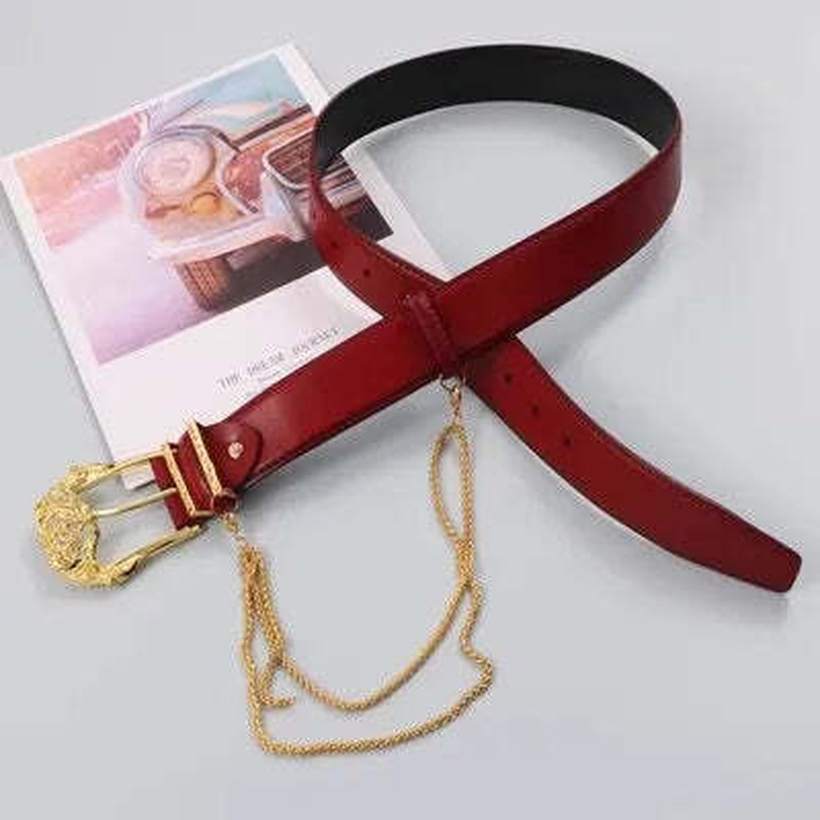 Gold Buckle Leather Corset Belt for Women - Wide Waist Cincher