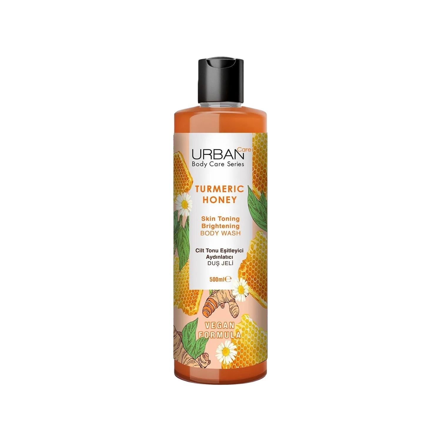 URBAN Turmeric Honey Body Wash Gel - Natural Skincare for Even Skin Tone & Illumination