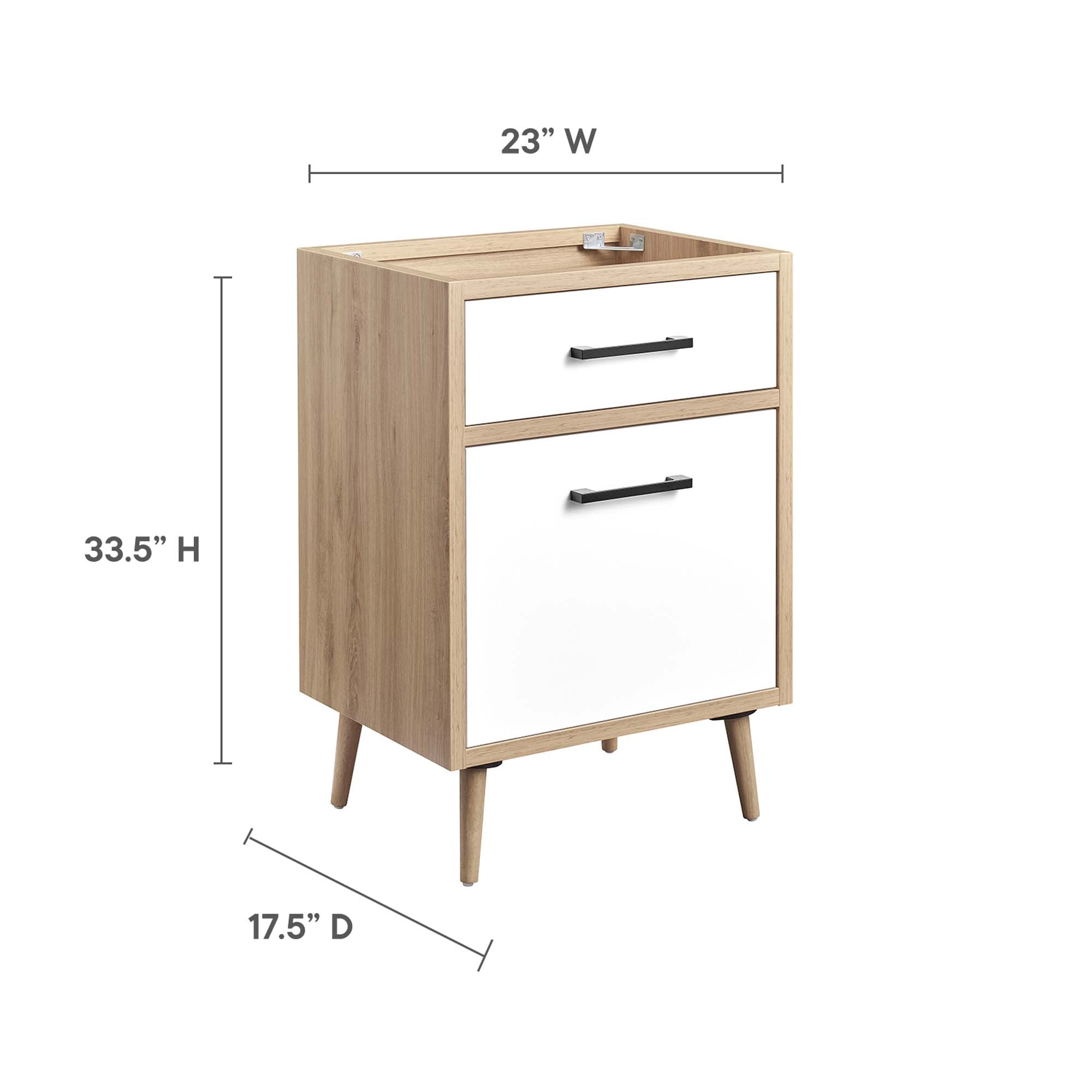 Maverick 24" Bathroom Vanity Cabinet Oak White