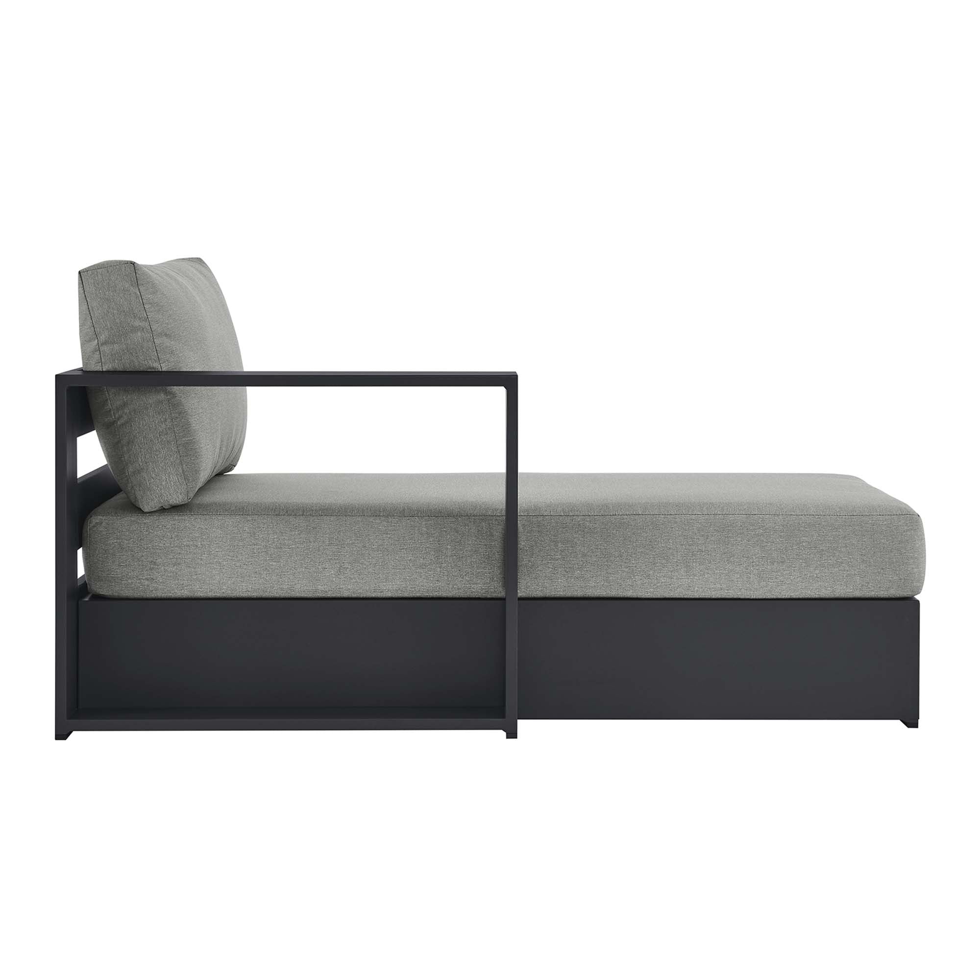 Tahoe Outdoor Patio Powder-Coated Aluminum Left-Facing Chaise Lounge