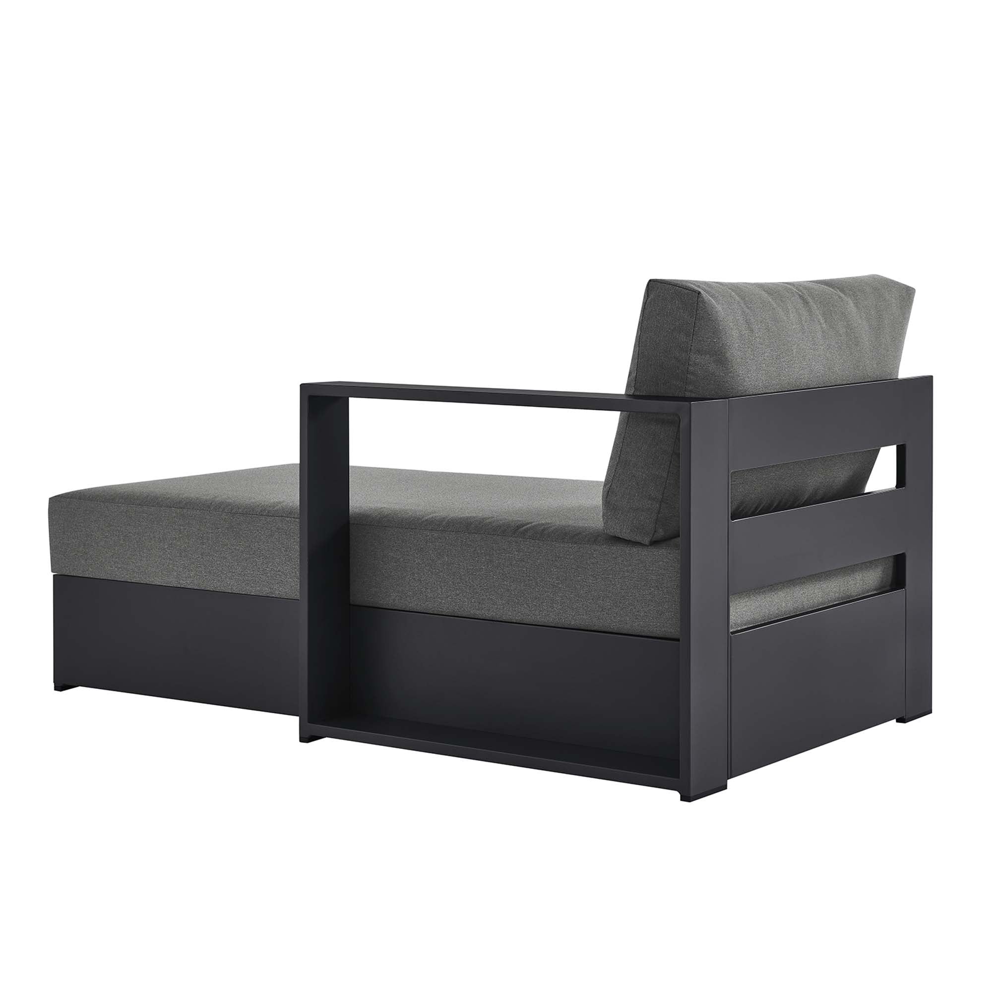 Tahoe Outdoor Patio Powder-Coated Aluminum Right-Facing Chaise Lounge