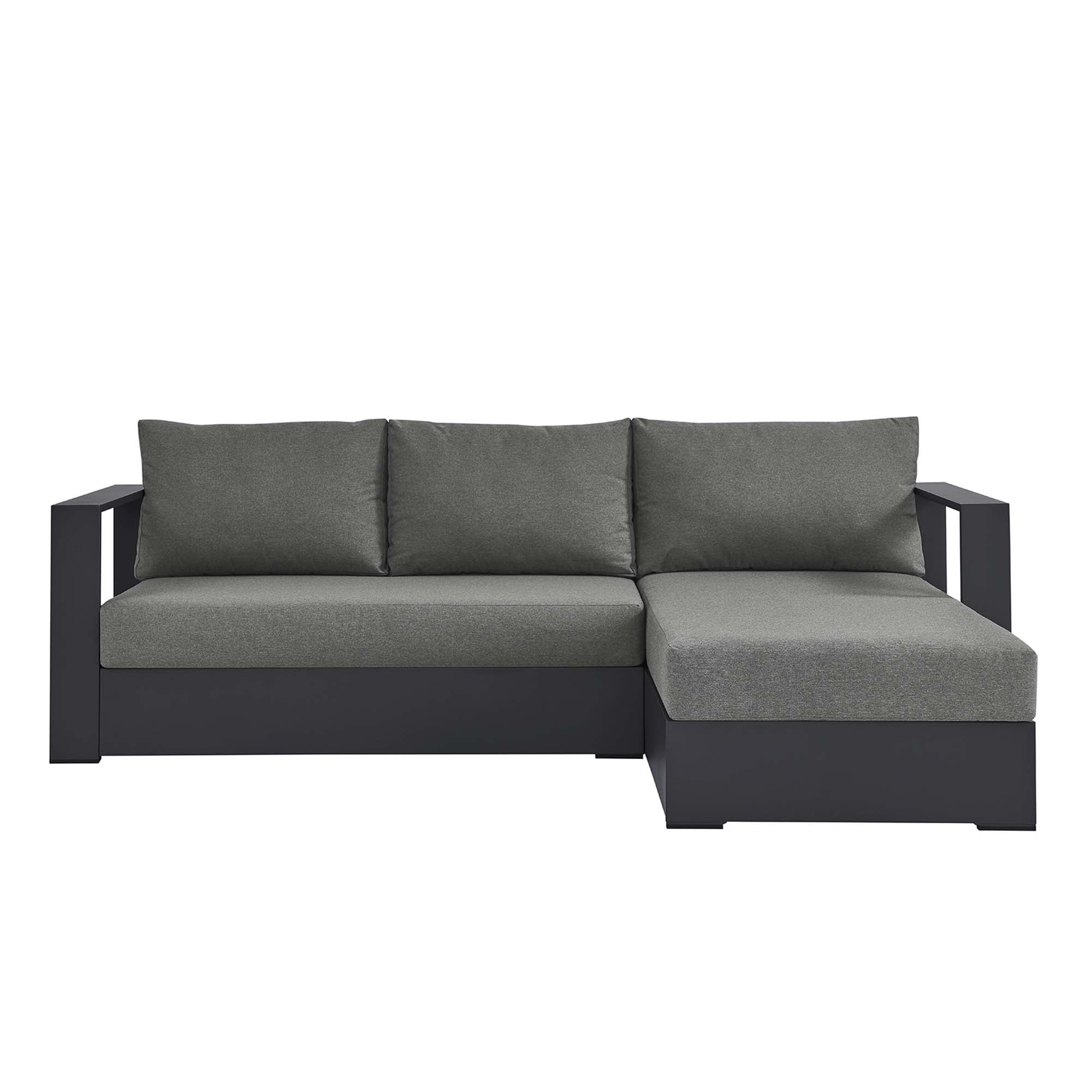 Tahoe 2-Piece Outdoor Aluminum Chaise Sectional Sofa