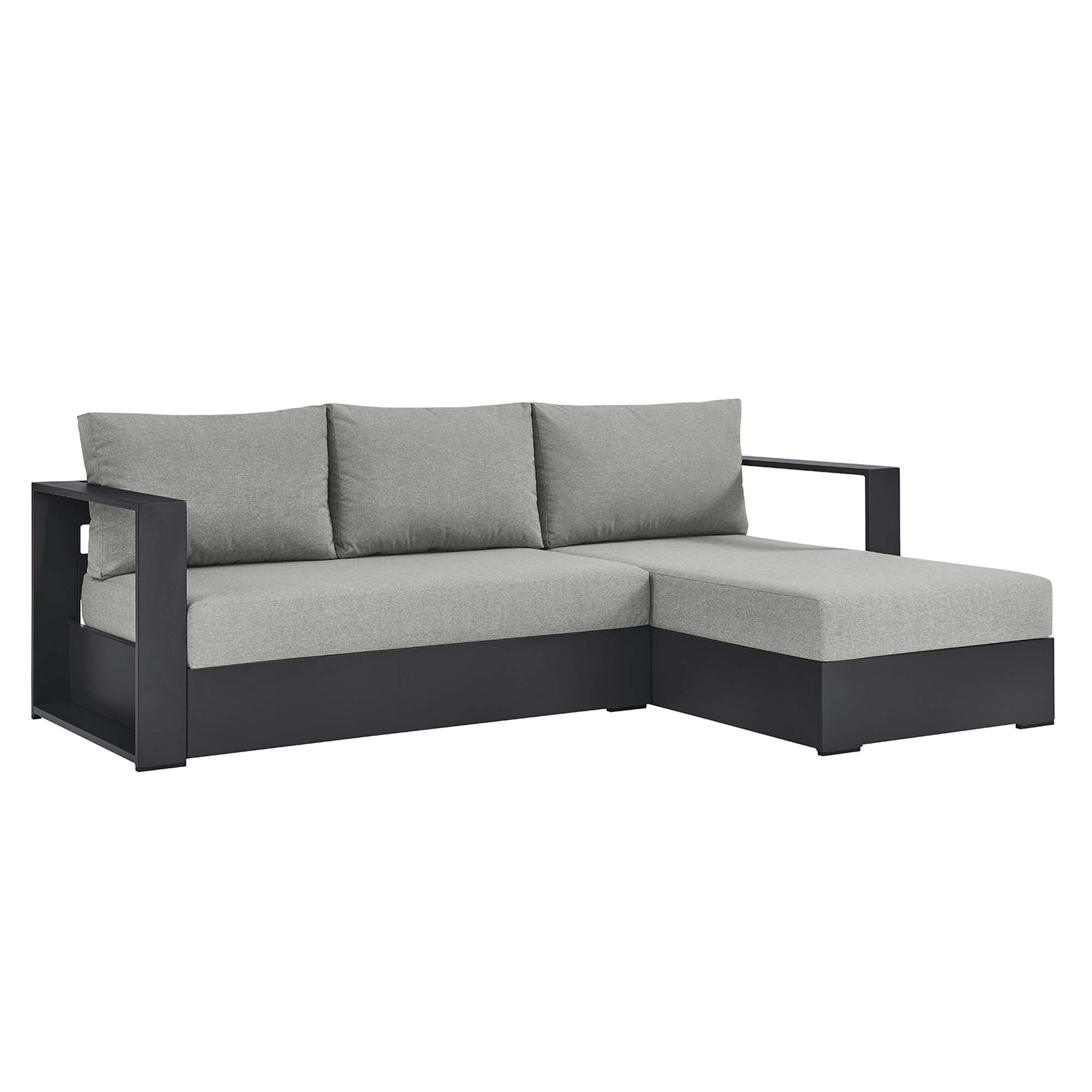Tahoe 2-Piece Outdoor Aluminum Chaise Sectional Sofa