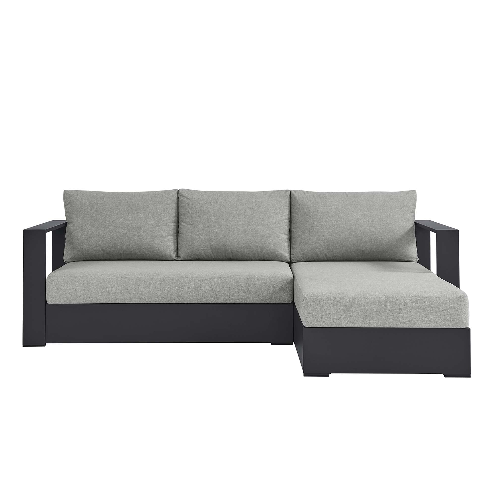 Tahoe 2-Piece Outdoor Aluminum Chaise Sectional Sofa