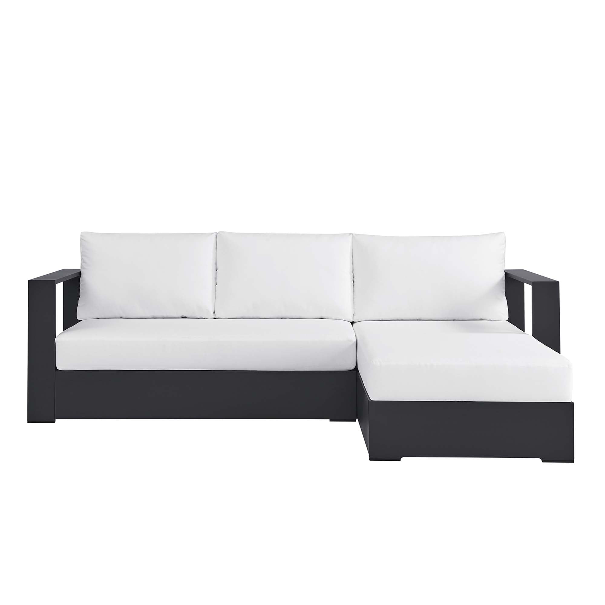 Tahoe 2-Piece Outdoor Aluminum Chaise Sectional Sofa