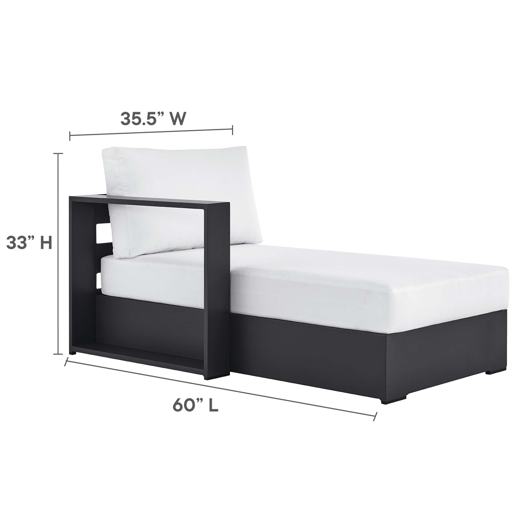 Tahoe 2-Piece Outdoor Patio Powder-Coated Aluminum Sectional Sofa Set