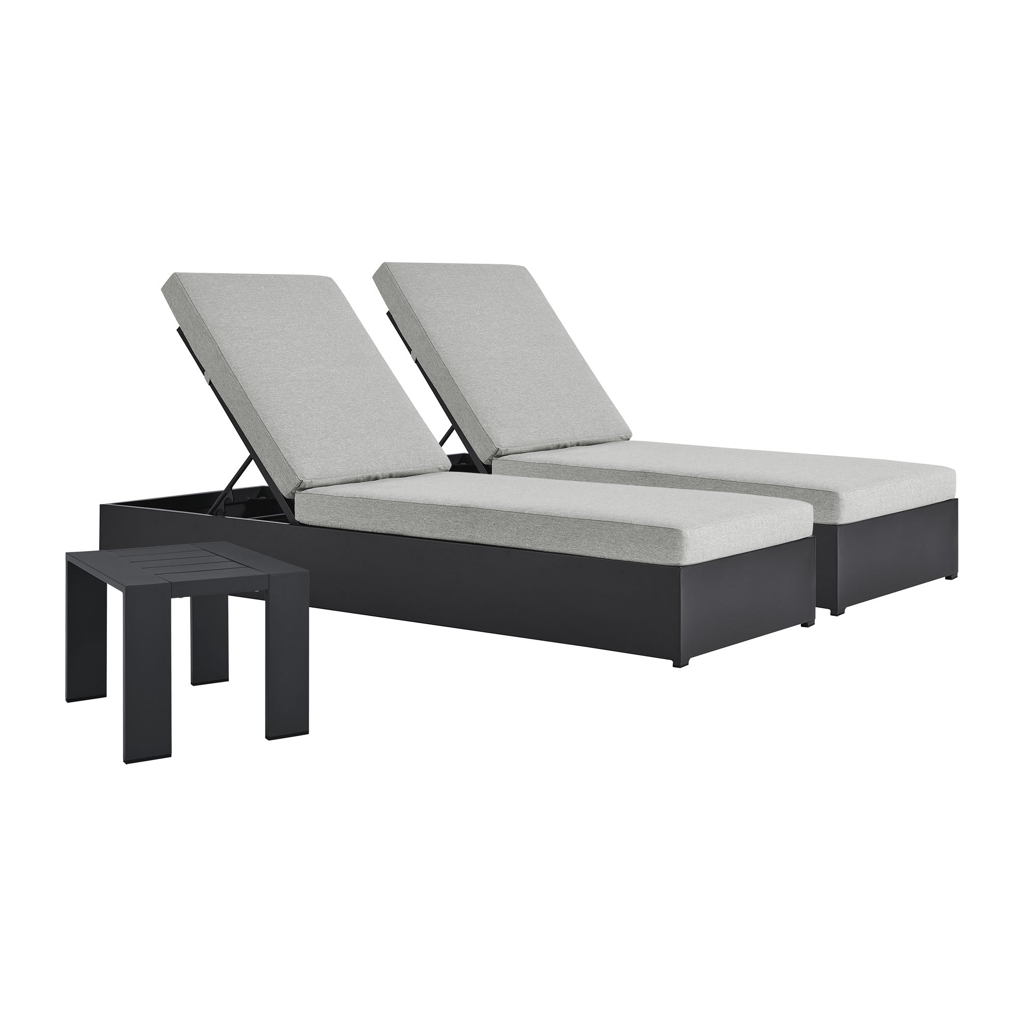Tahoe 3-Piece Outdoor Patio Chaise Lounge Set