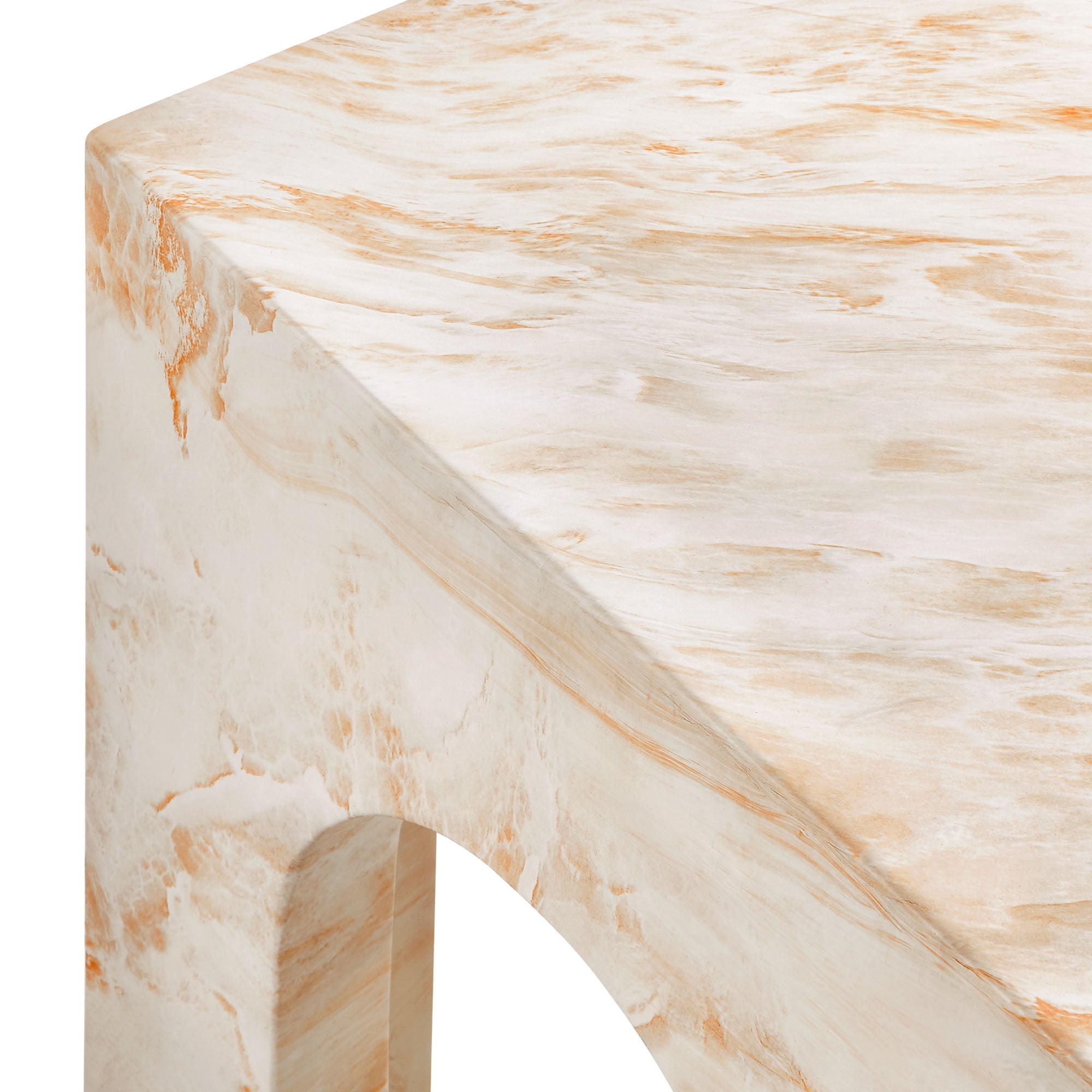 Valen Square Indoor-Outdoor Patio Arched Concrete Side Table by Modway